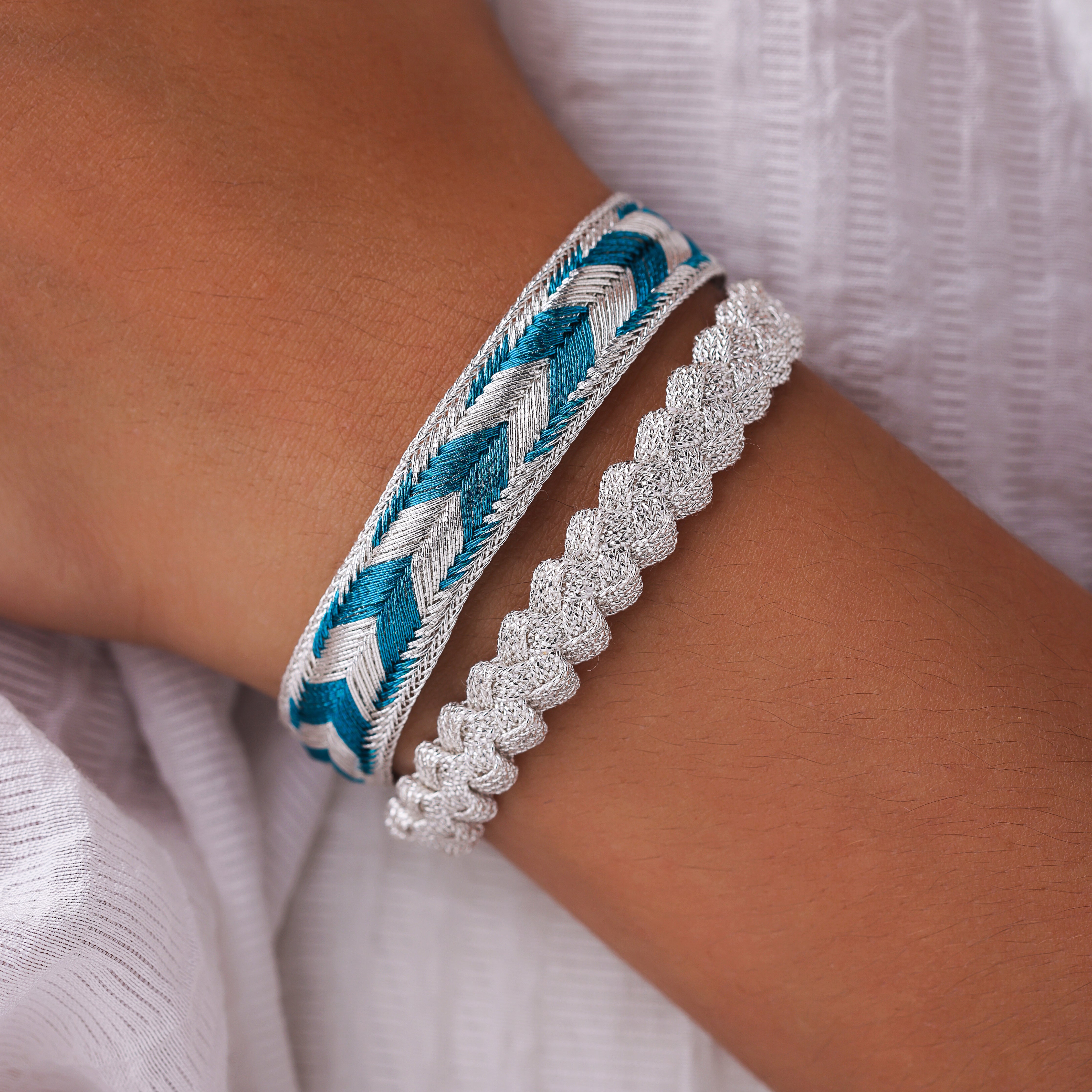 Arrow n°2 bracelet in Silver Turquoise