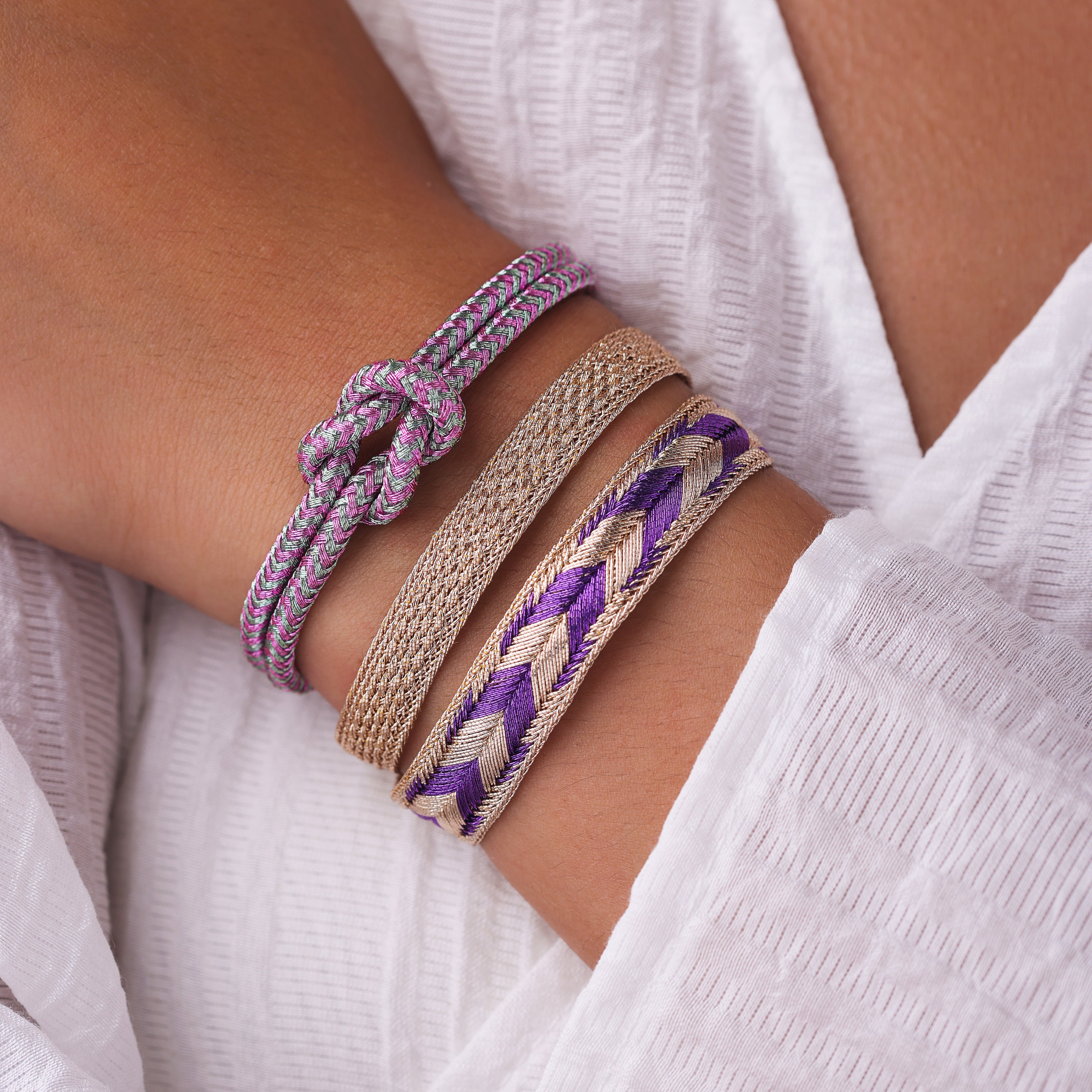 Arrow bracelet in Rose Gold Purple