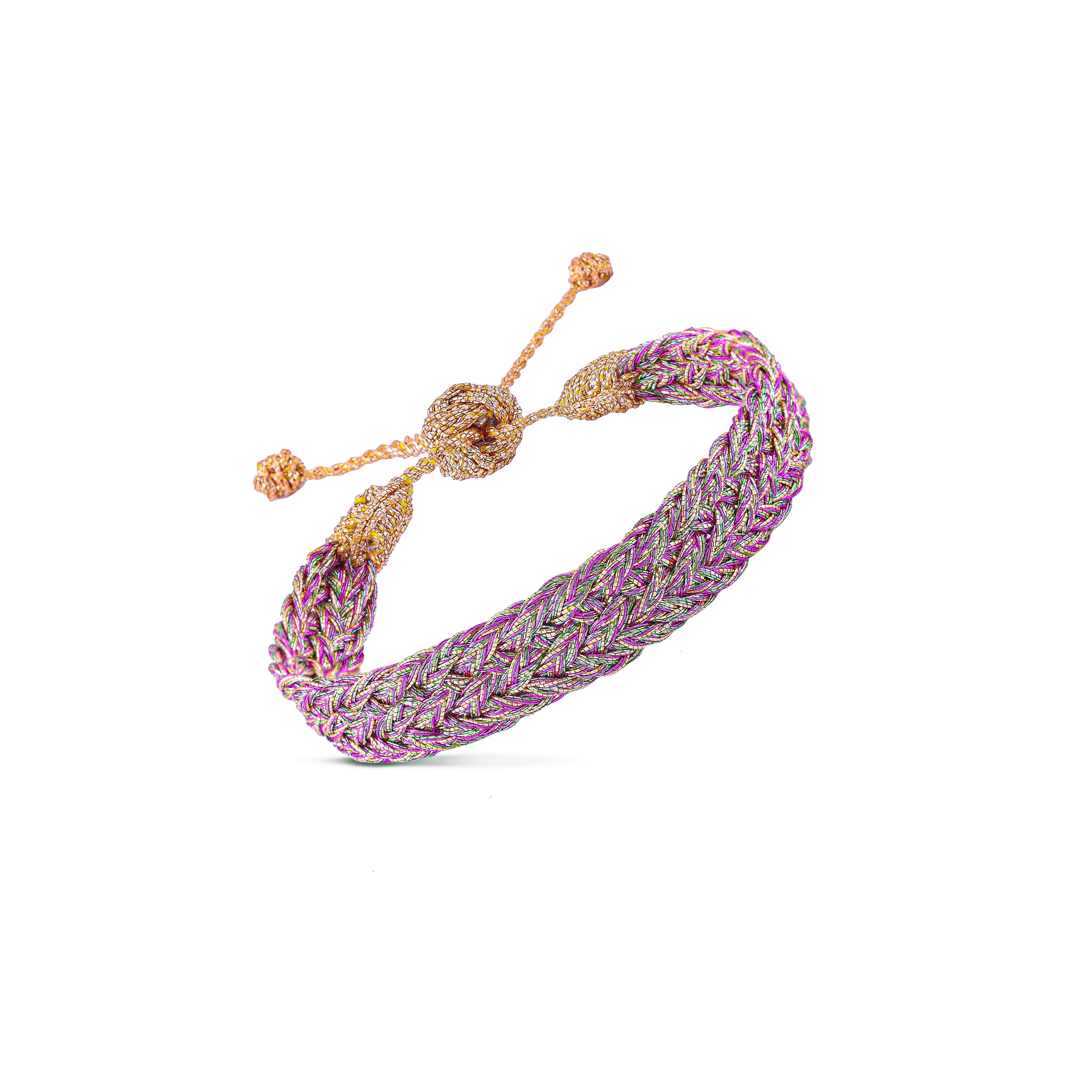 Double-U n°1 Bracelet in Peach Pink