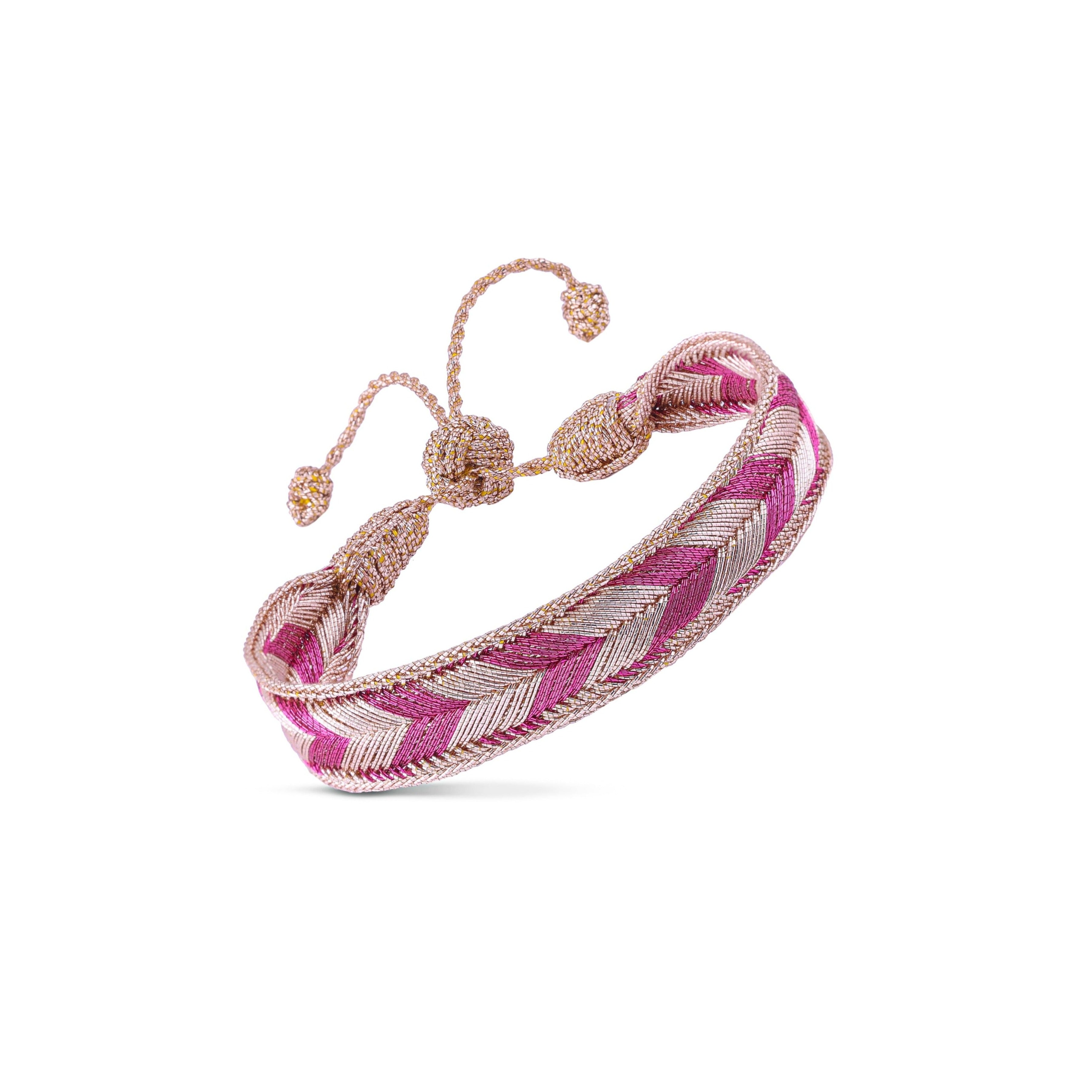Arrow bracelet in Rose Gold Raspberry