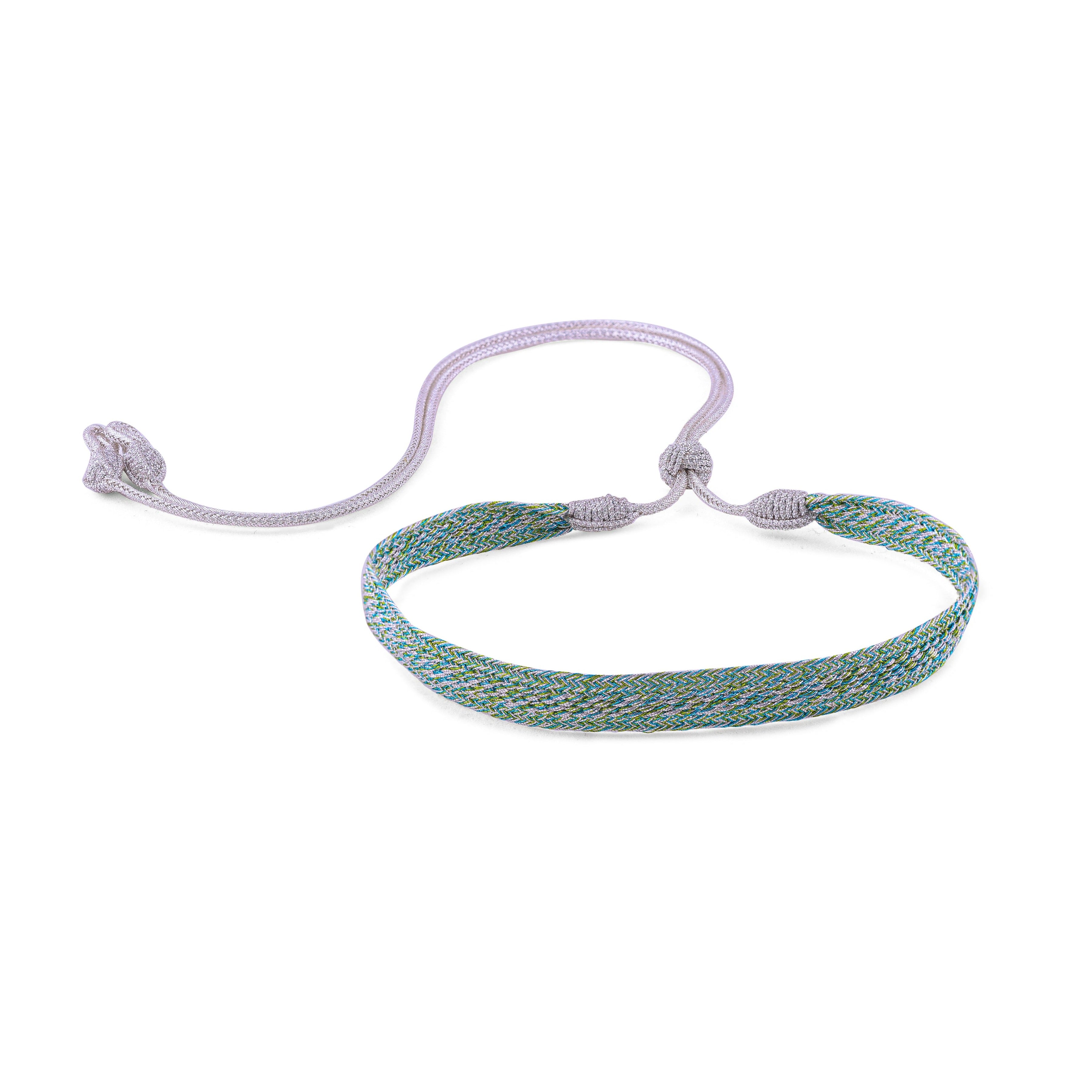 Izy n°1 Choker in Silver Green
