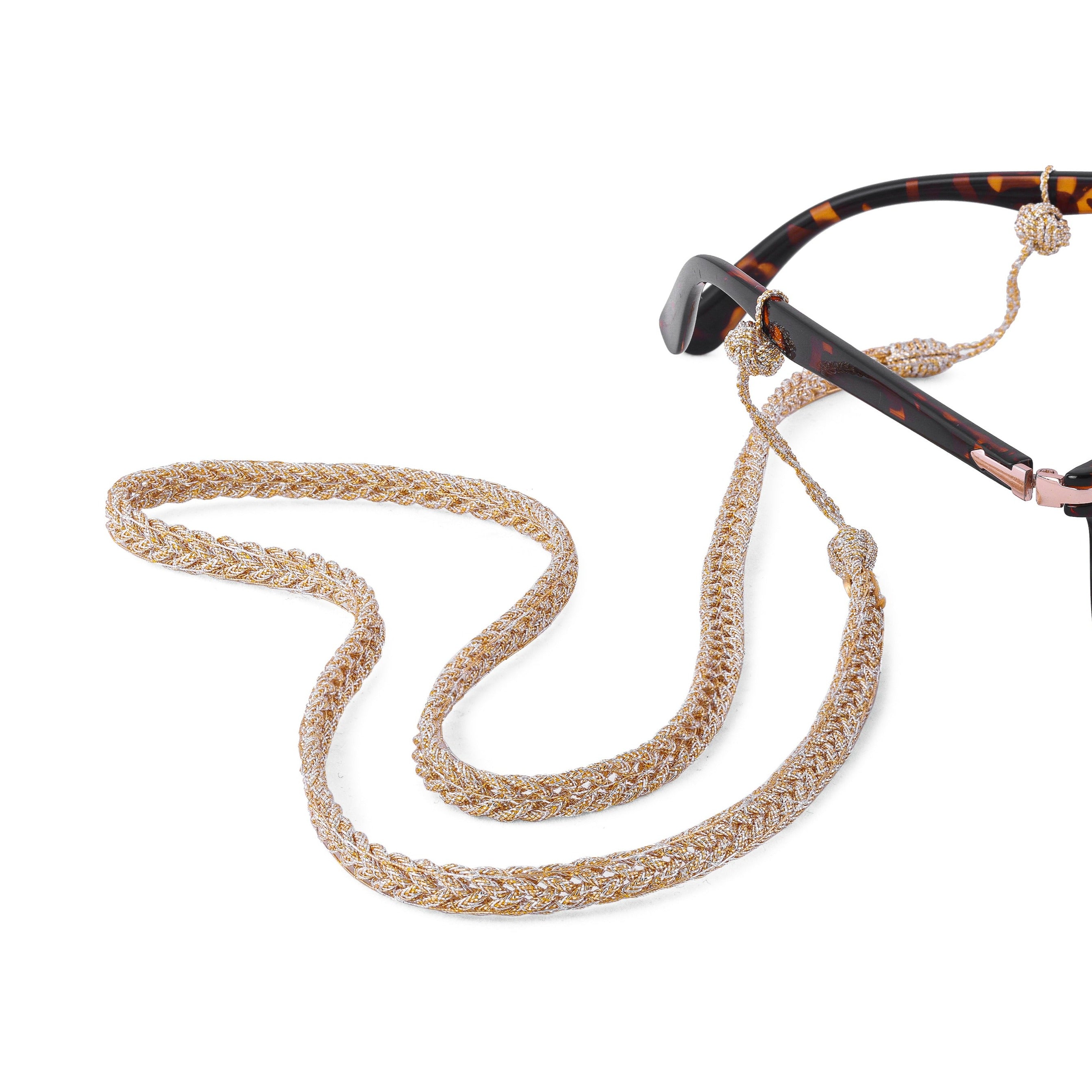 Braided Glasses Strap Gold & Silver