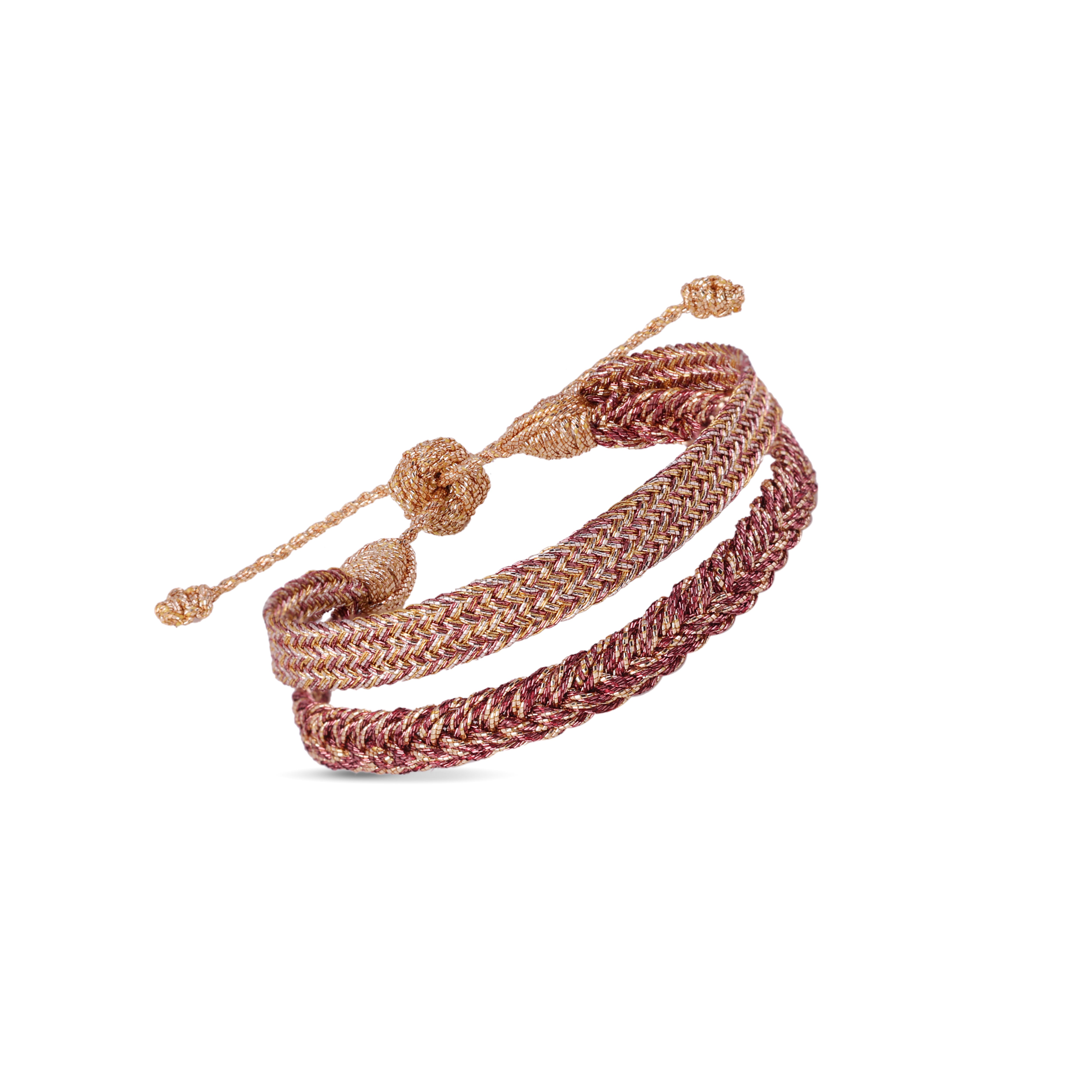 Duo Eya Peach Mahogany + Ania Amber Mahogany Bracelet