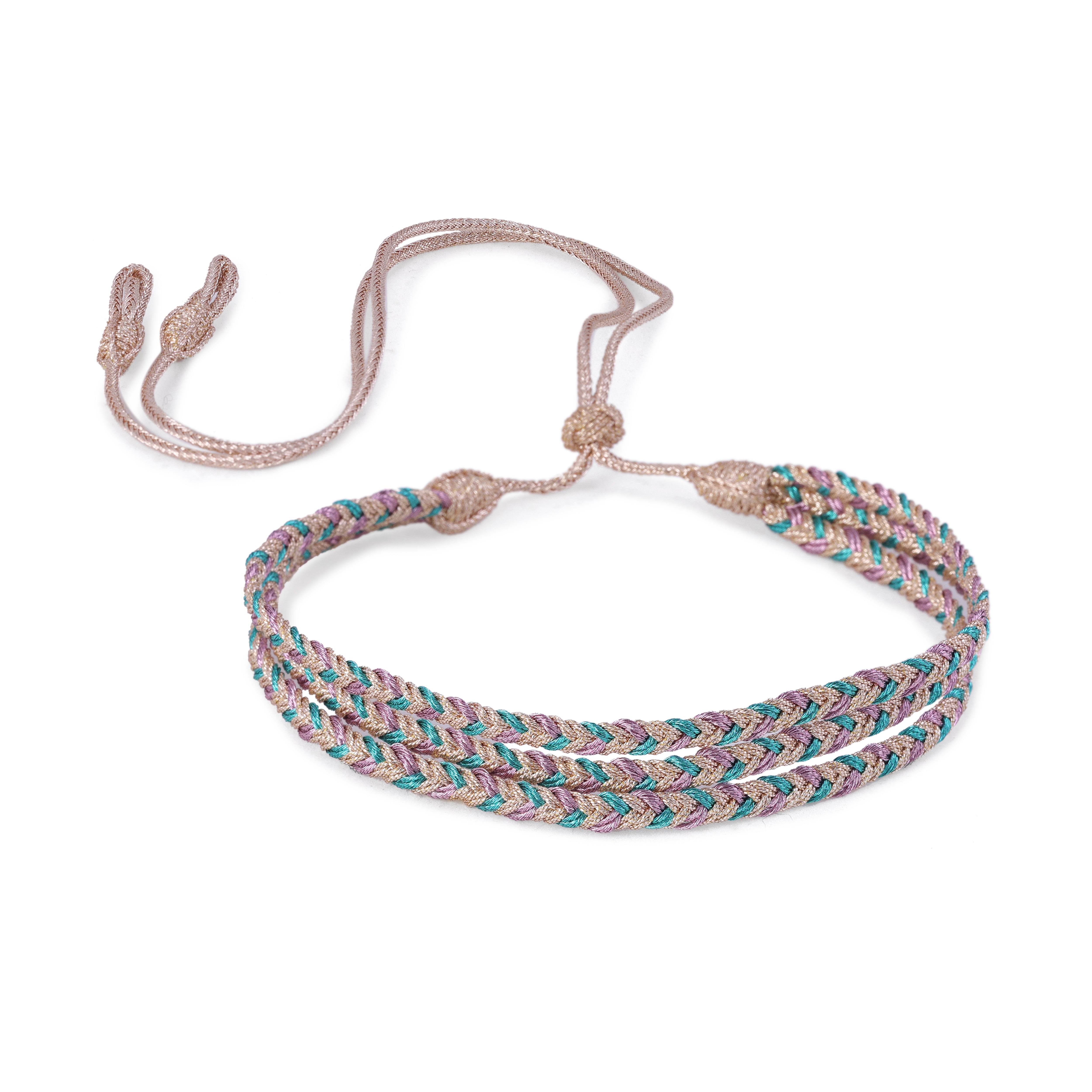 Maxi Eya n°2 Choker Rose Gold Tiffany Blue