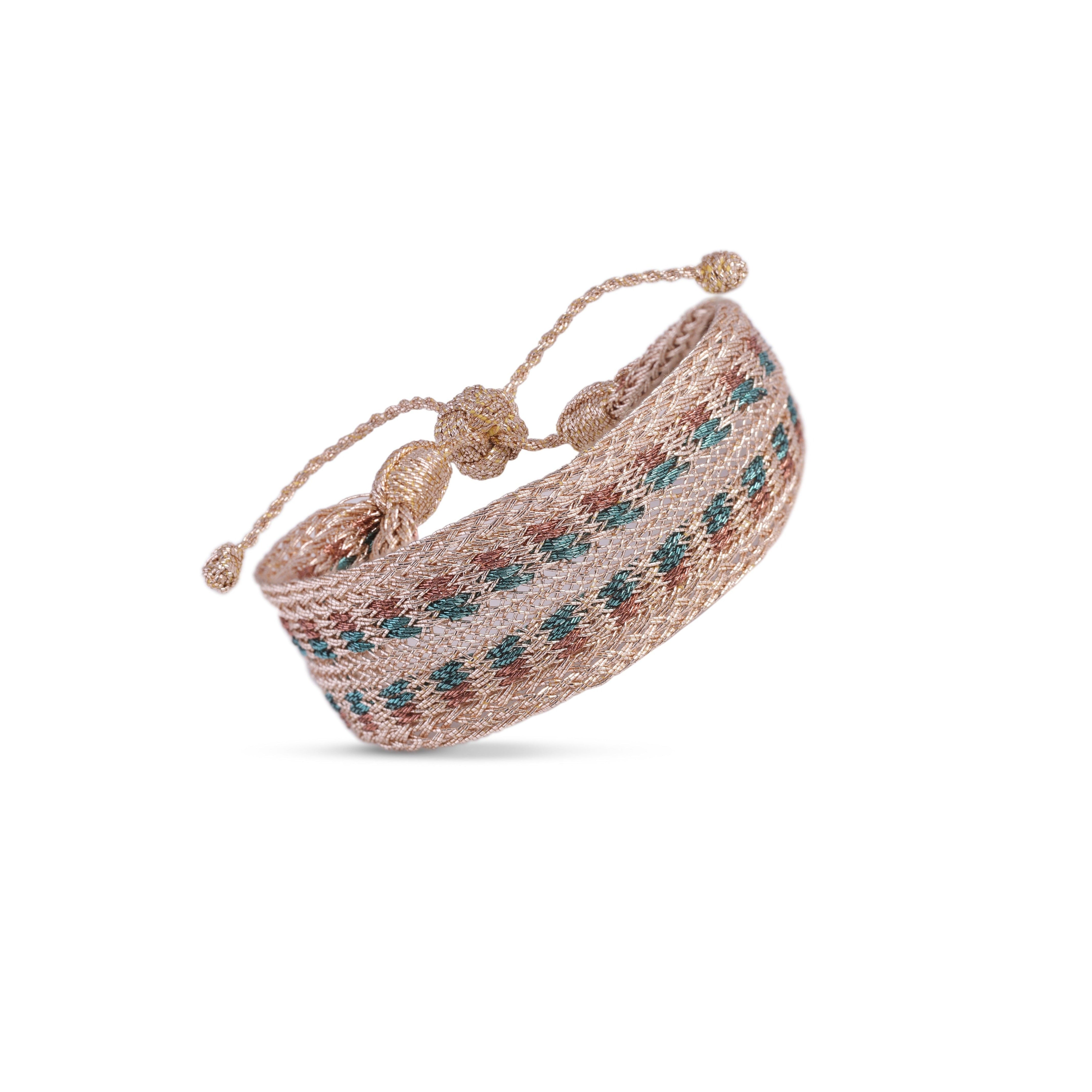 Maxi Yula n°2 Bracelet in Rose Gold Forest Mocha