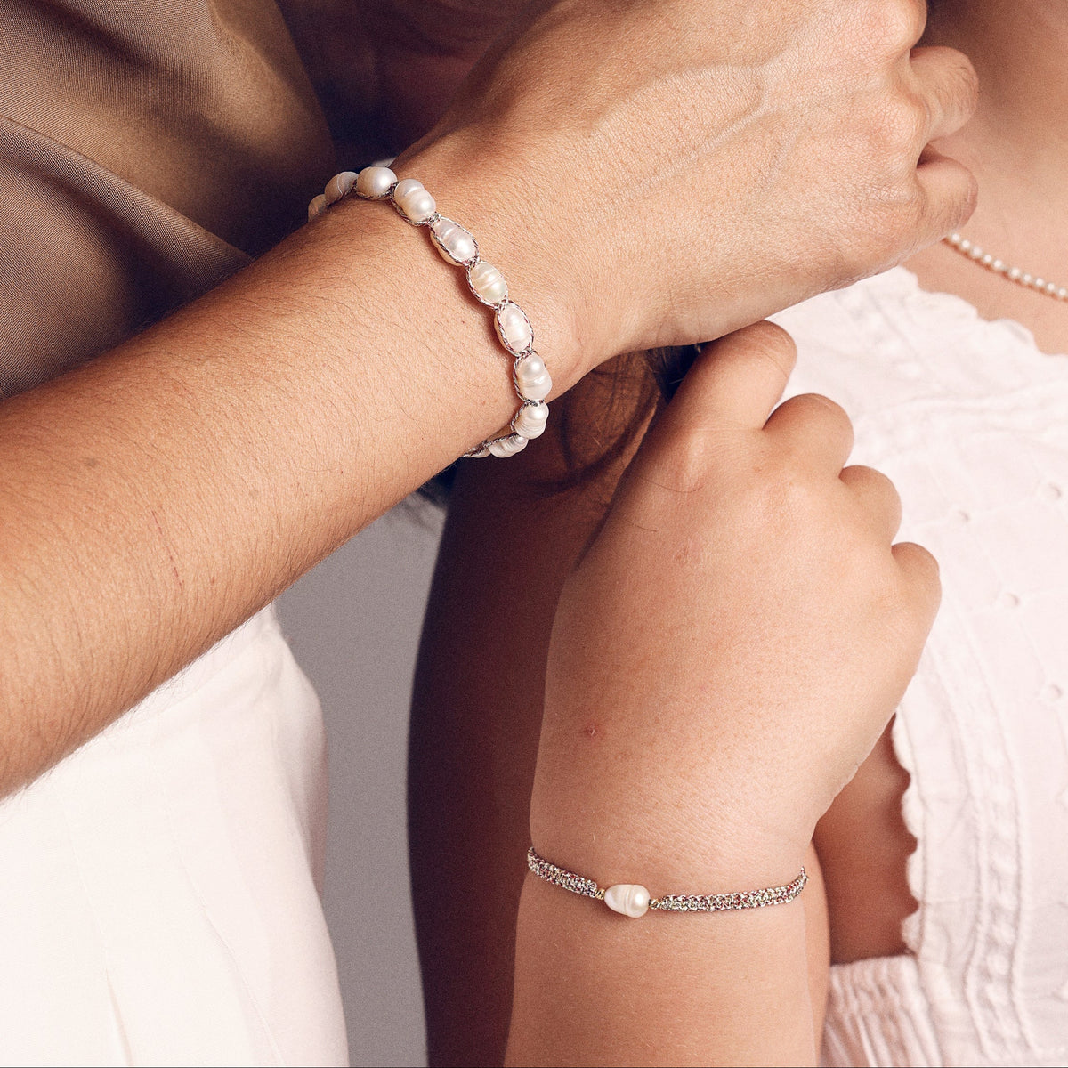 Bracelet Perla nº1 en Peach Ginger Jade - Enfant