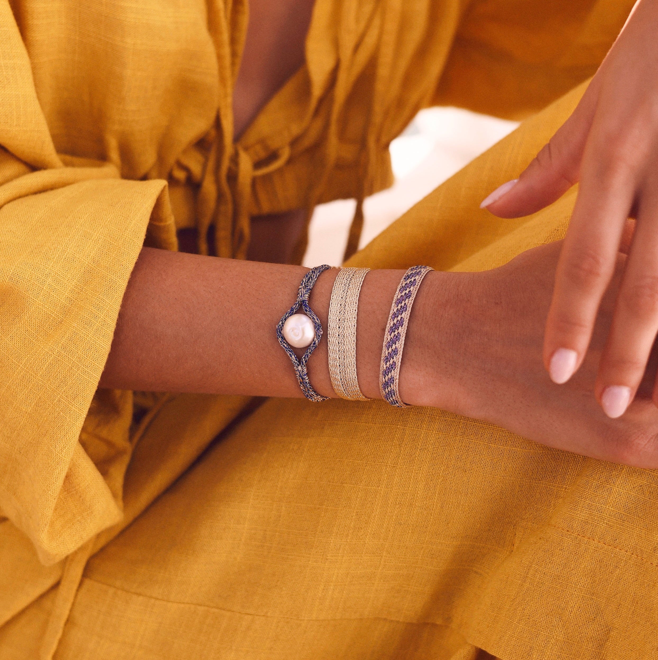 Aynara nº1 Bracelet in Peach Royal Purple