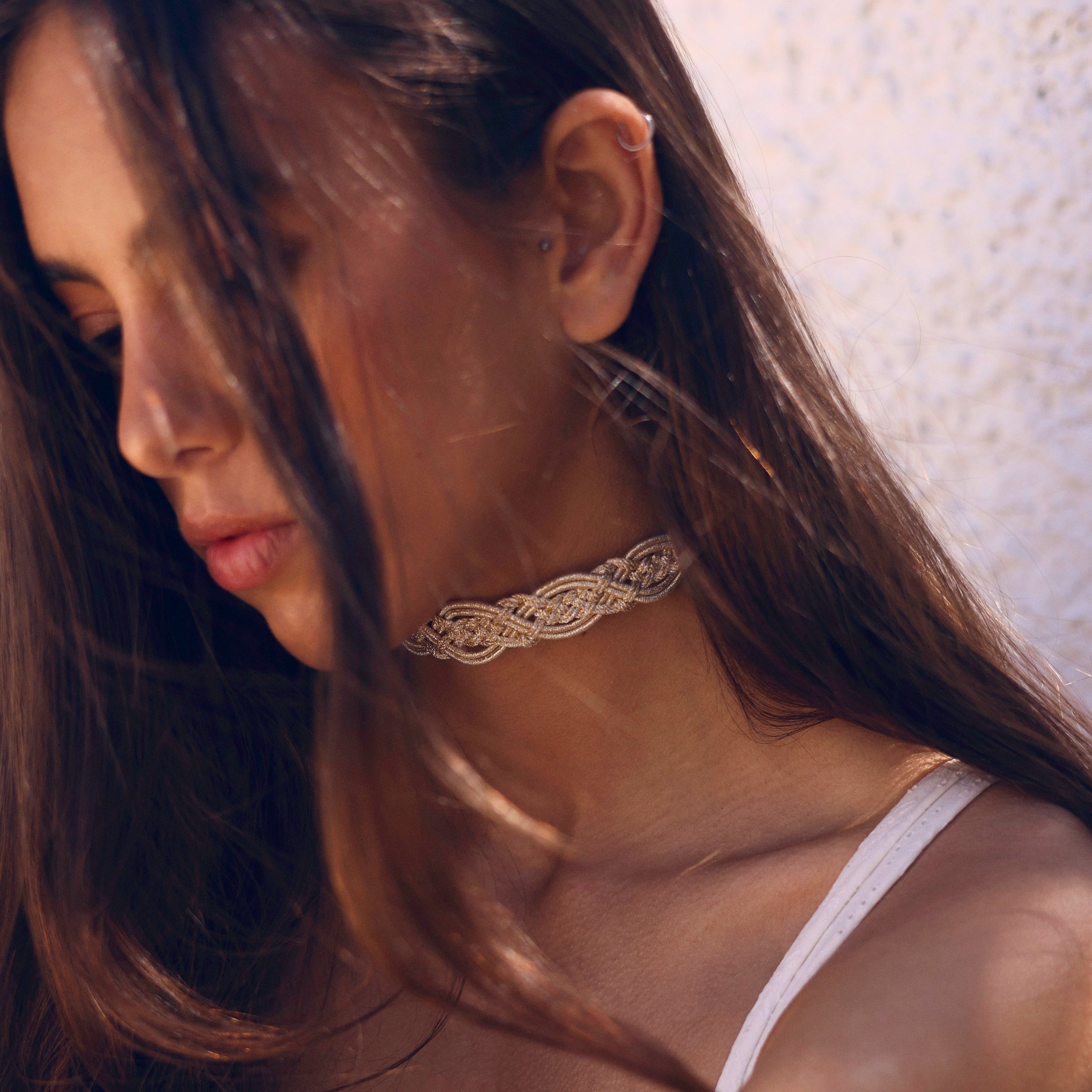Box n°1 Choker in Peach Turquoise