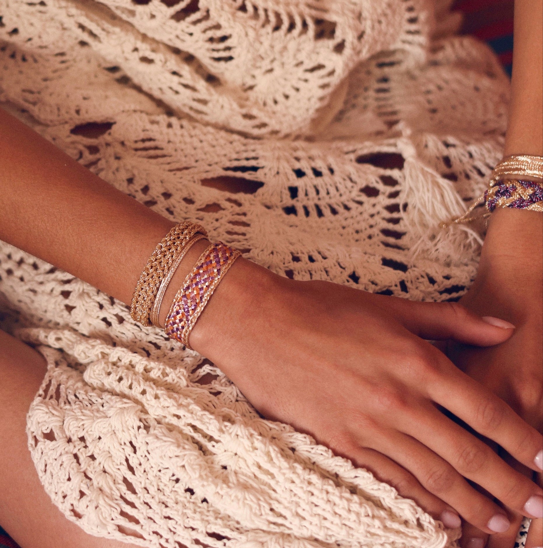 Maxi Box nº2 Bracelet in Rose Gold Amethyst