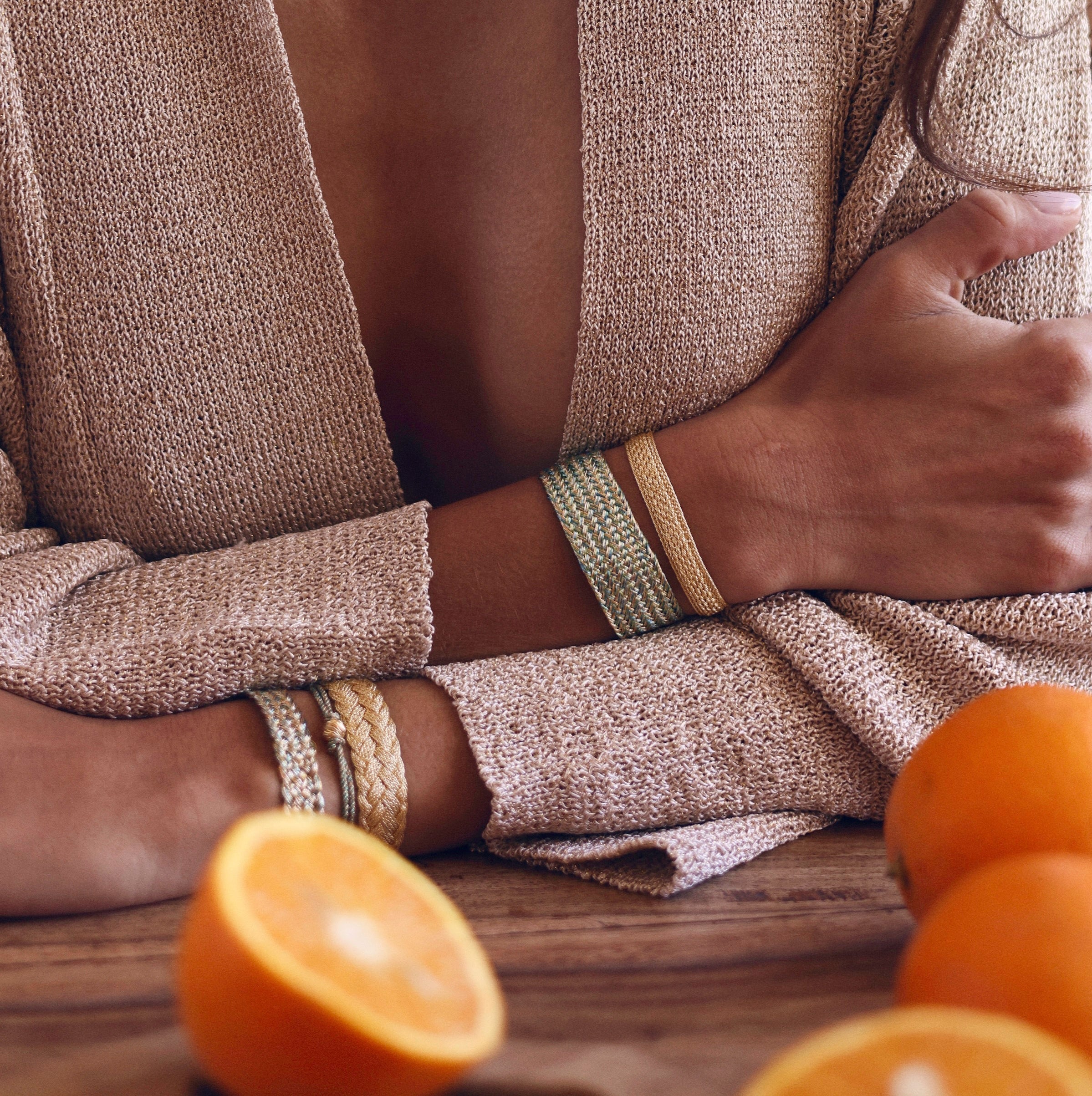Maxi Ania nº1 Bracelet in Peach Green Apple