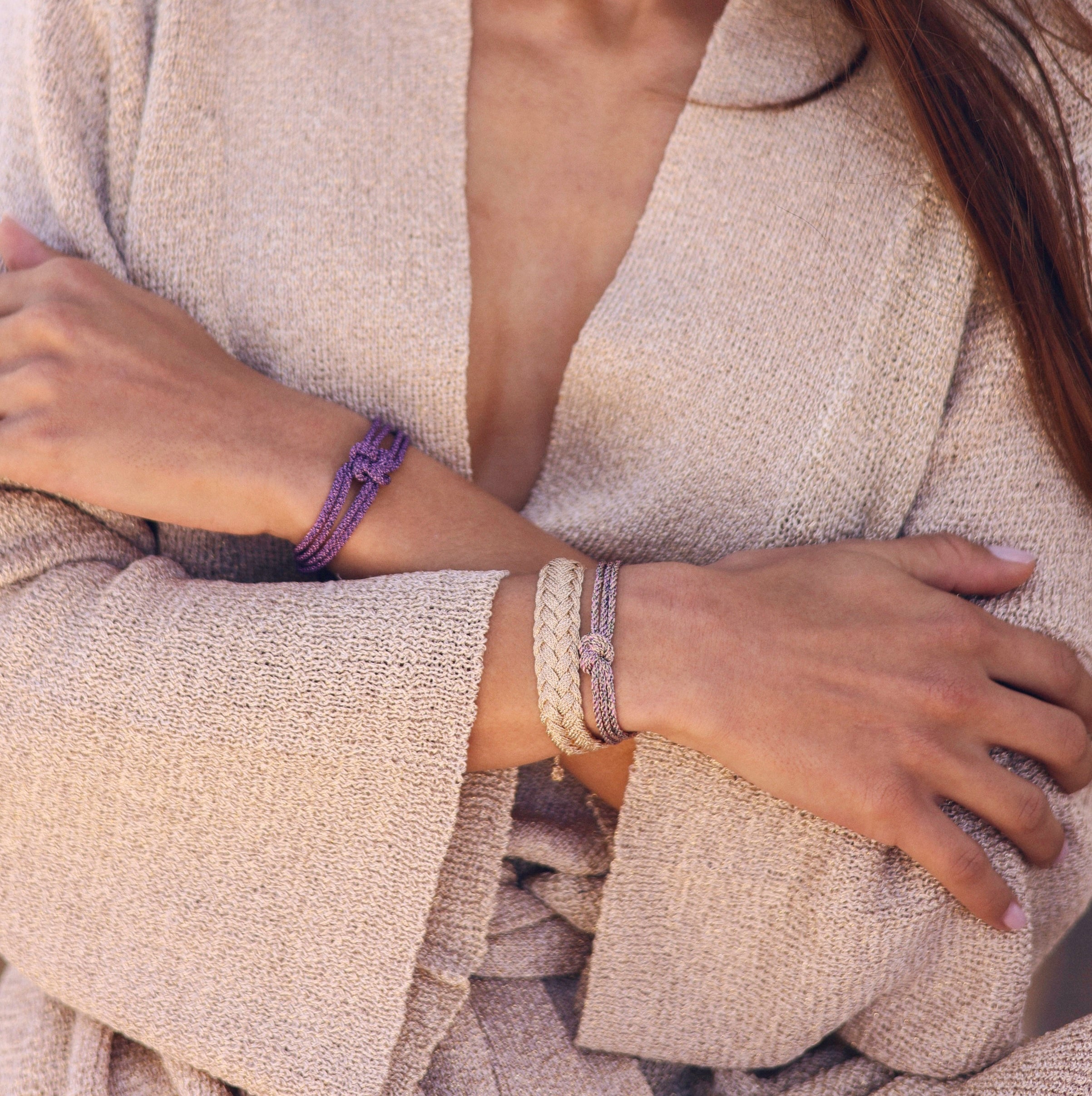 Heart nº1 Bracelet in Gold & Silver Pink Powder Blue