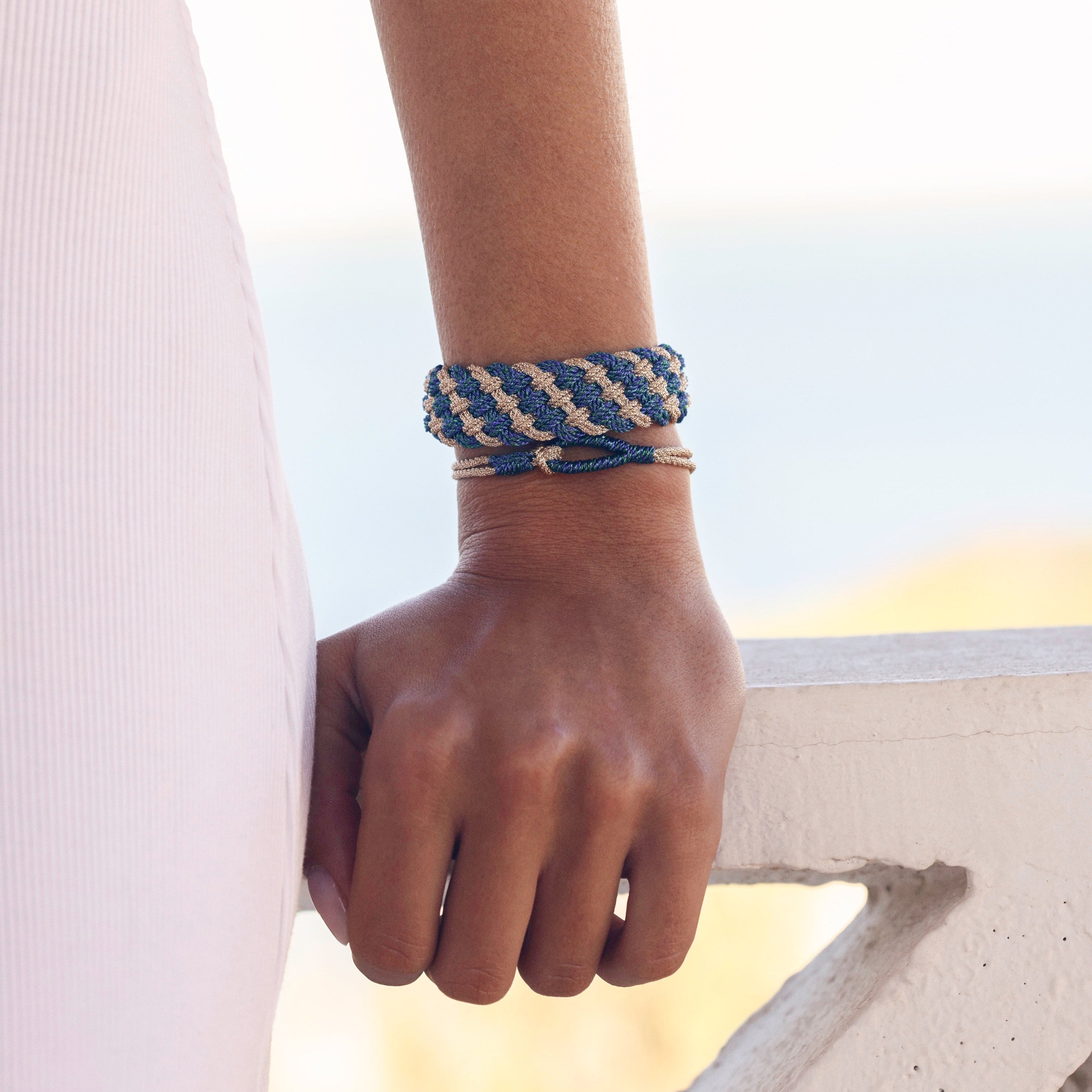 Diyah nº2 Bracelet in Rose Gold Jade Lapis