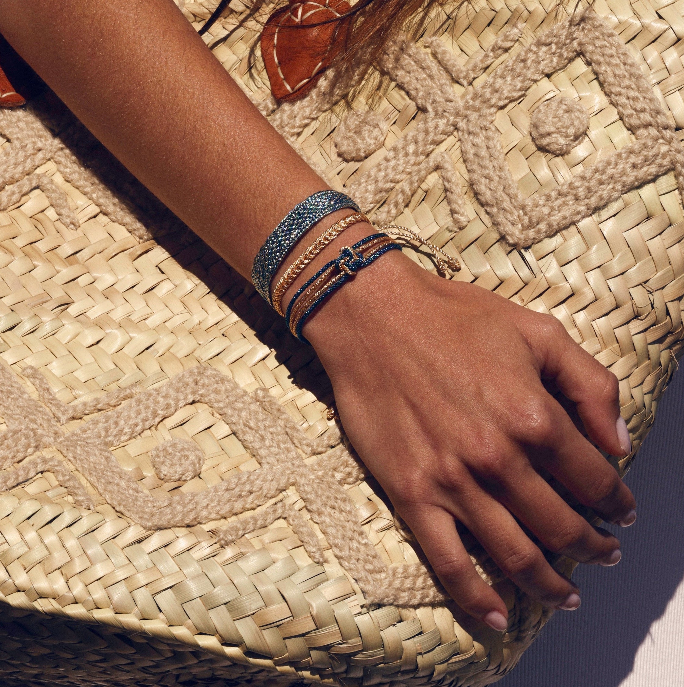 Izy n°1 bracelet in Gold Denim