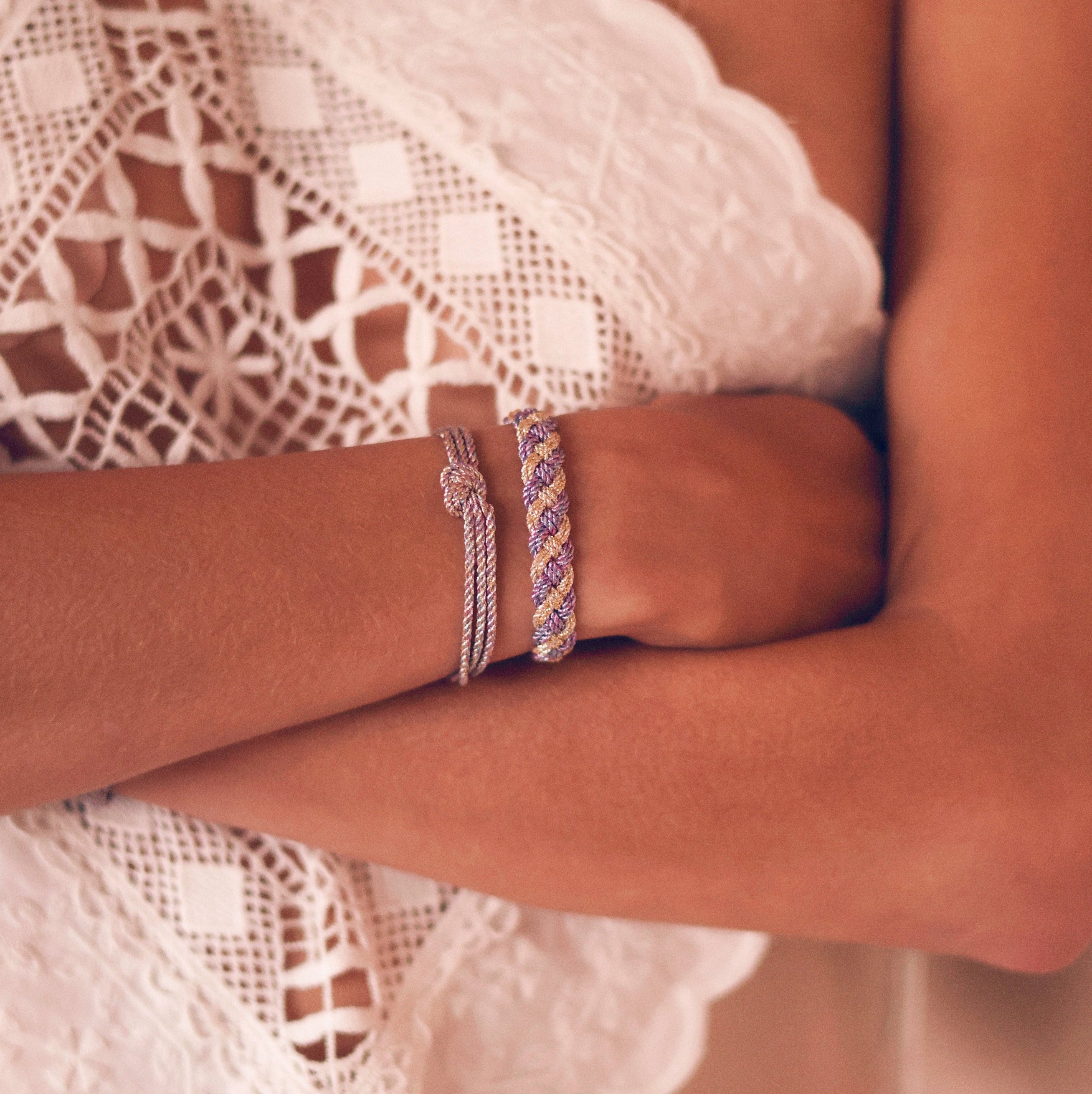 Heart nº1 Bracelet in Gold & Silver Pink Powder Blue