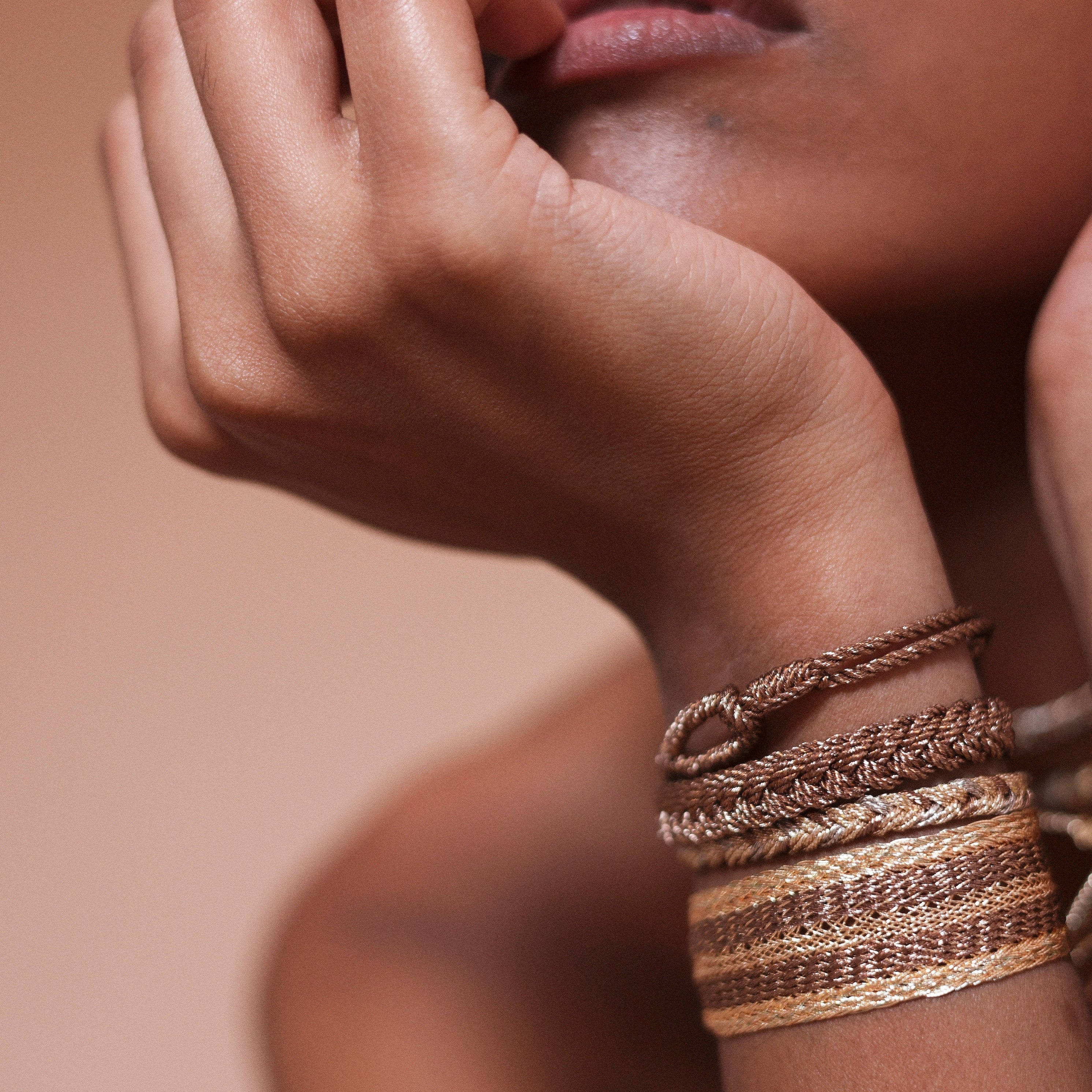 Eya nº2 Bracelet in Rose Gold Vintage Mocha