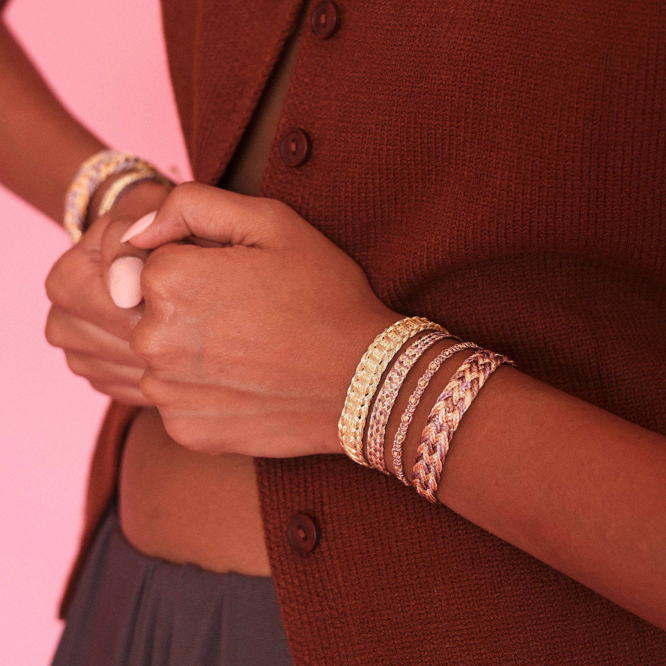 Ania nº2 Bracelet in Gold Truffle Mocha
