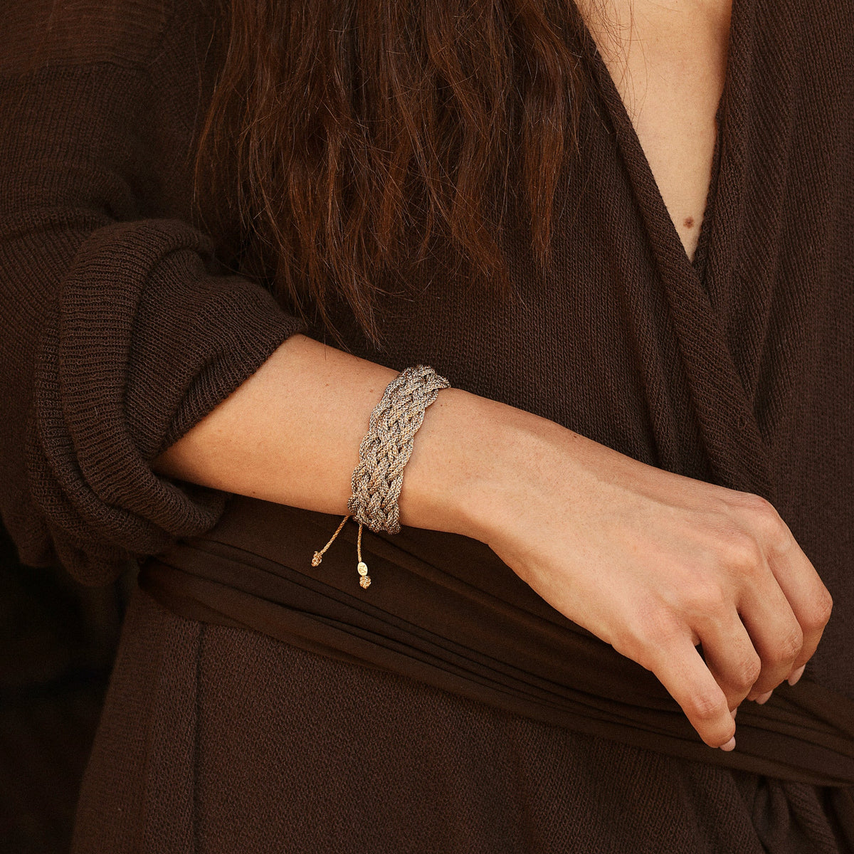 Shamsa nº1 Bracelet in Peach Granite Grey