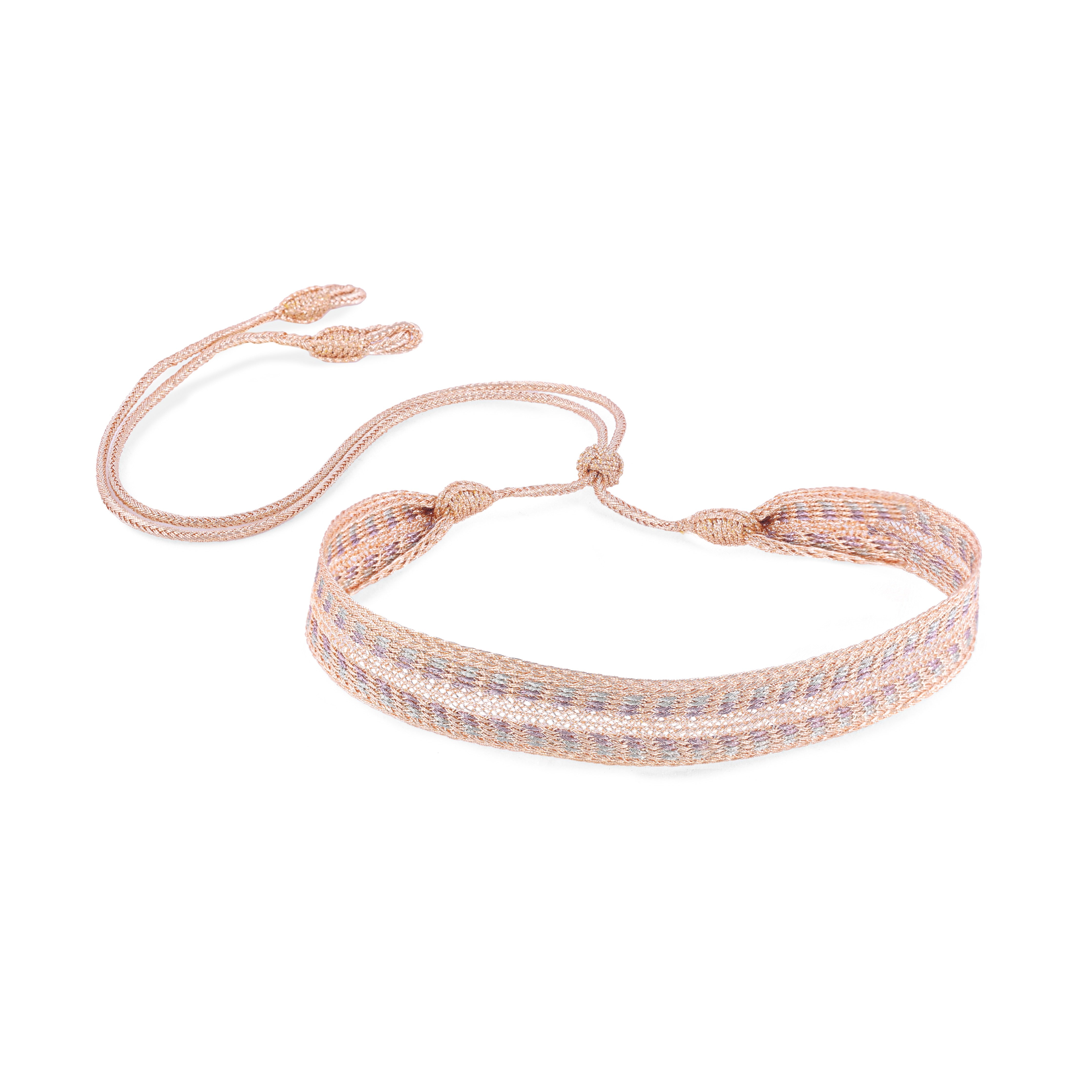 Maxi Yula n°2 Choker in Peach Pastel
