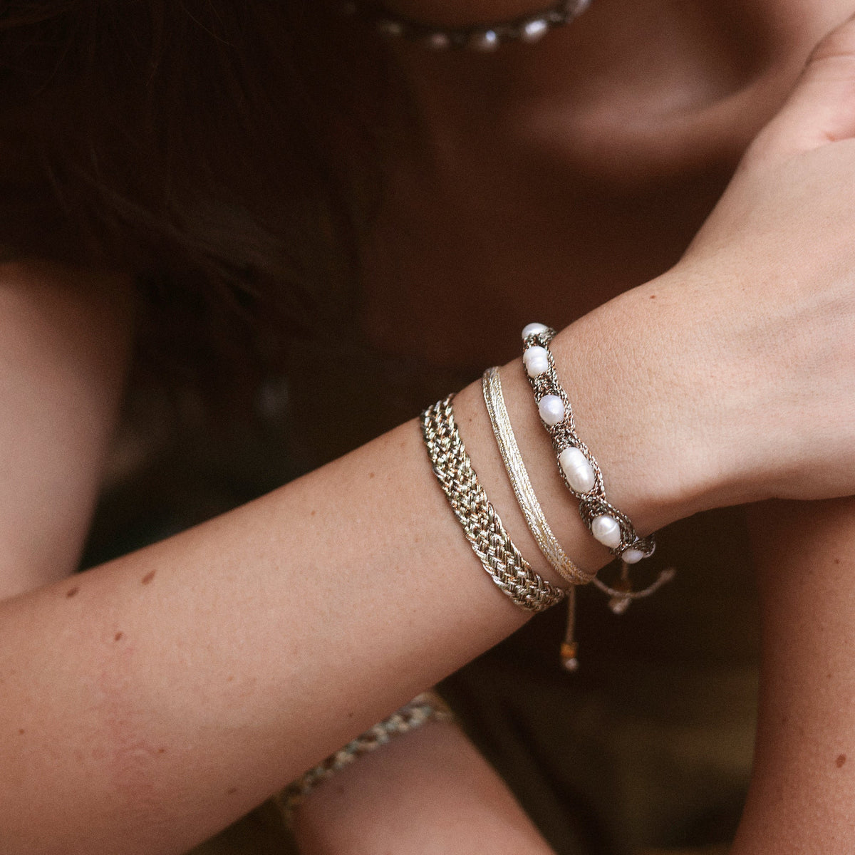 Maxi Anara nº1 Bracelet in Sea Salt Chestnut