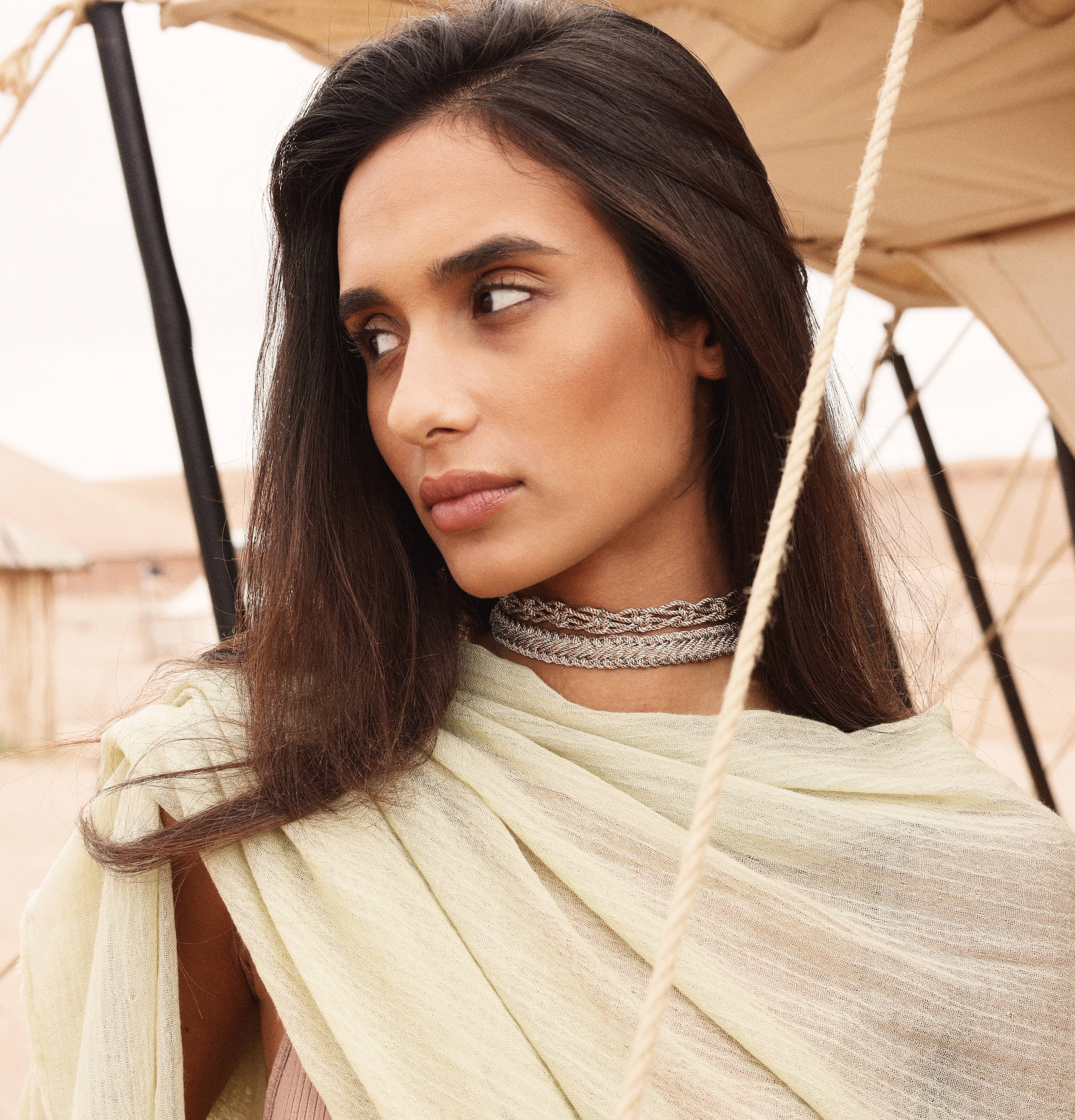 Azal n°1 Choker in Silver Sunset