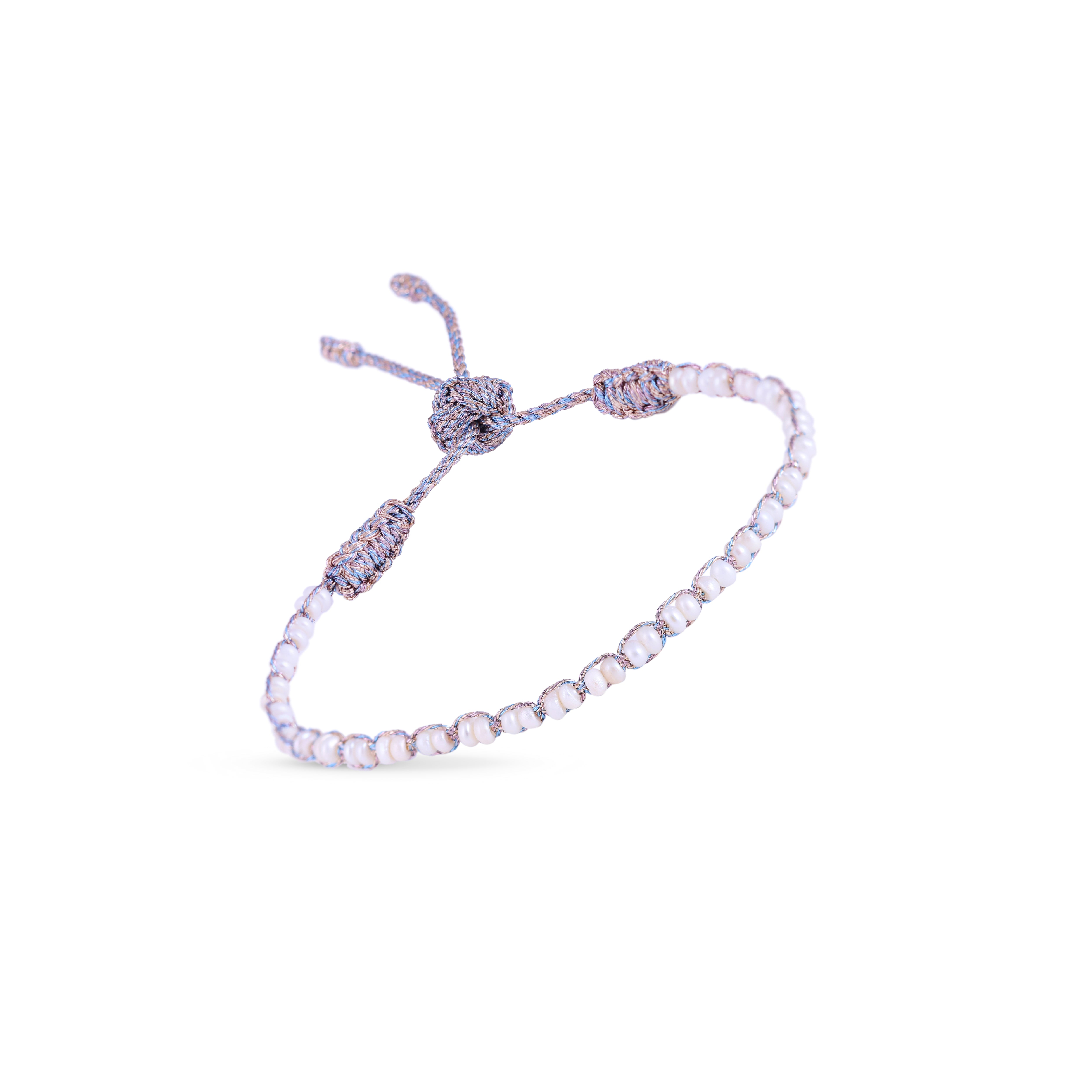 Anar Bracelet in Rose Gold Parma Silver Blue