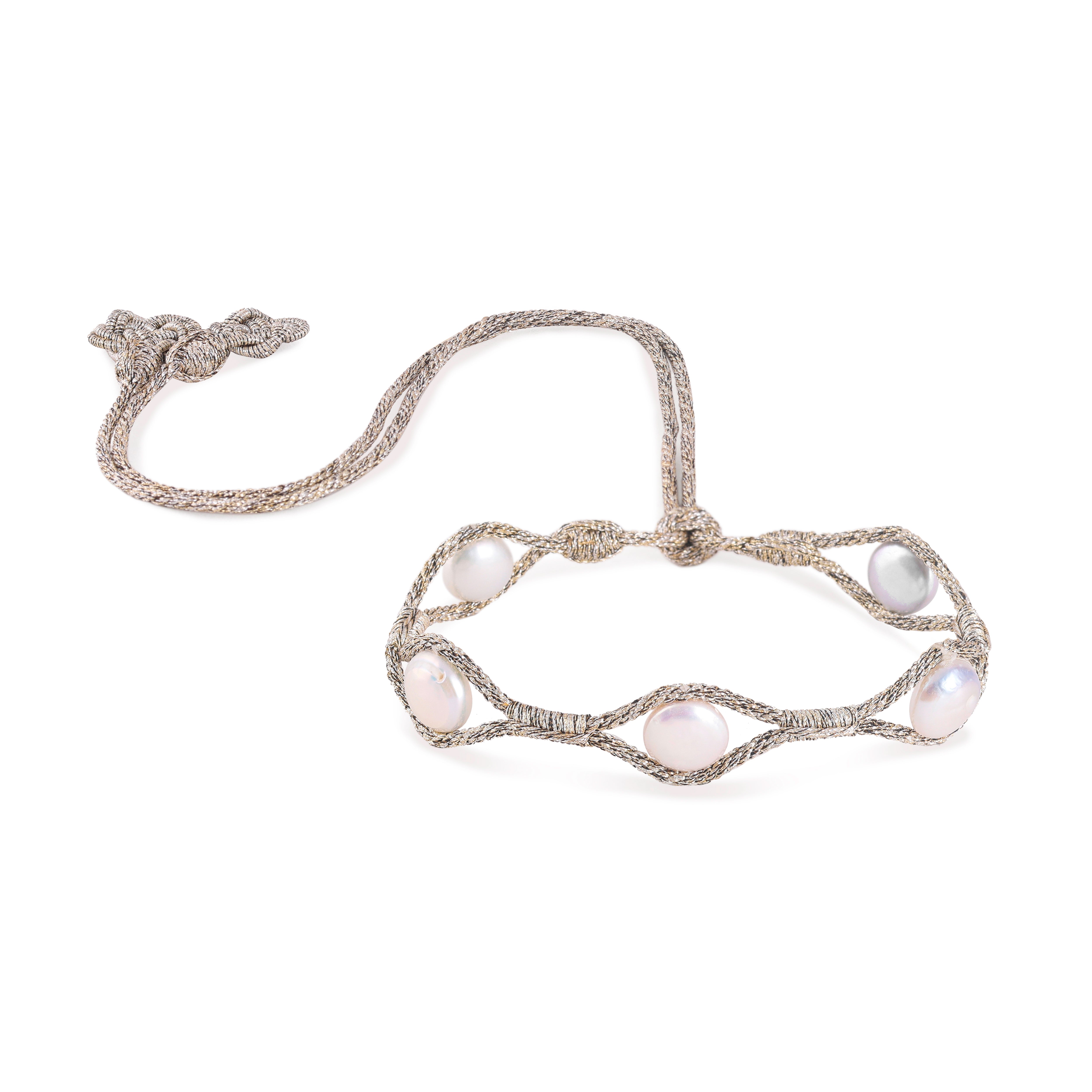 Aynara nº1 Choker in Gold & Silver Shiny Olive