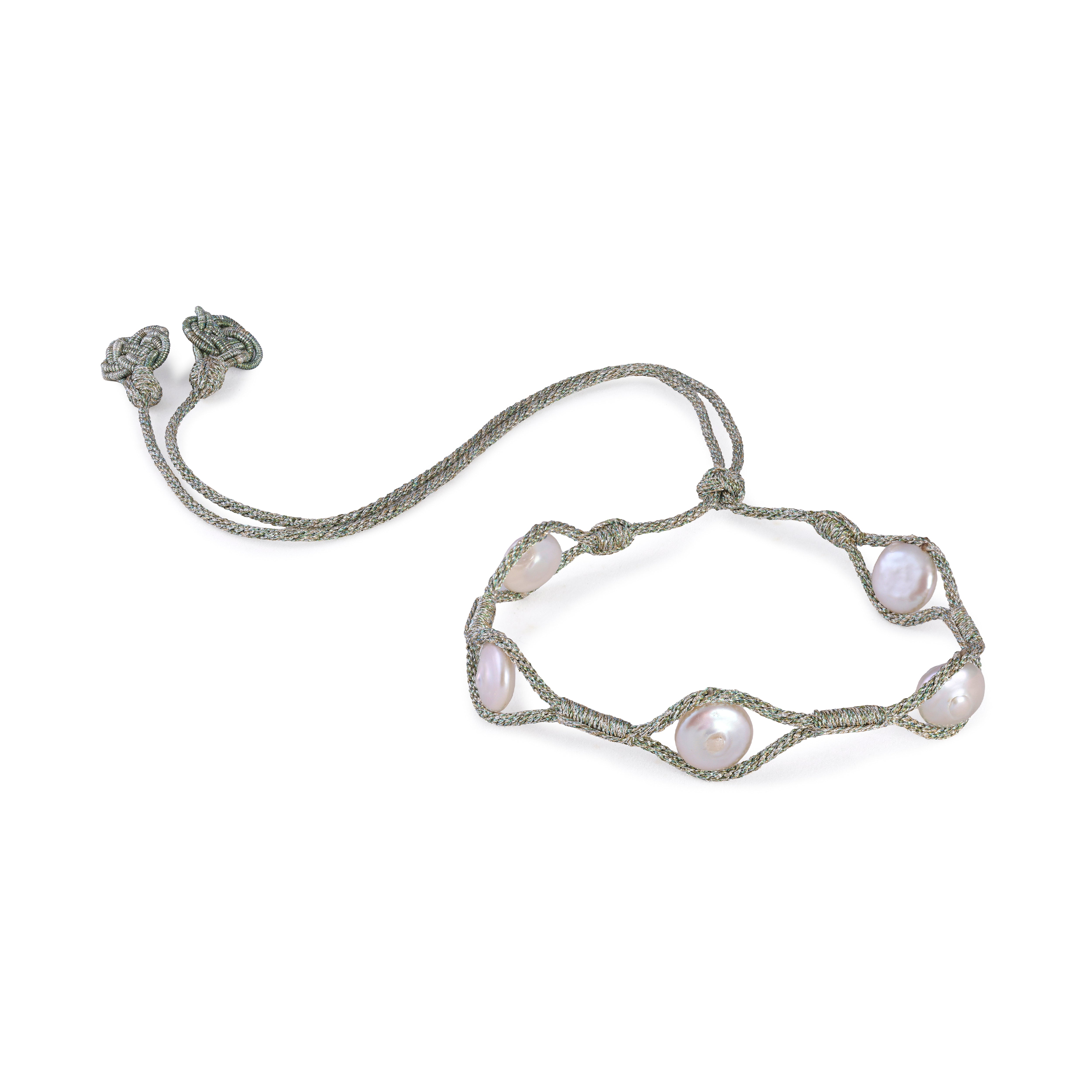 Aynara nº1 choker in Gold & Silver Olive Fern