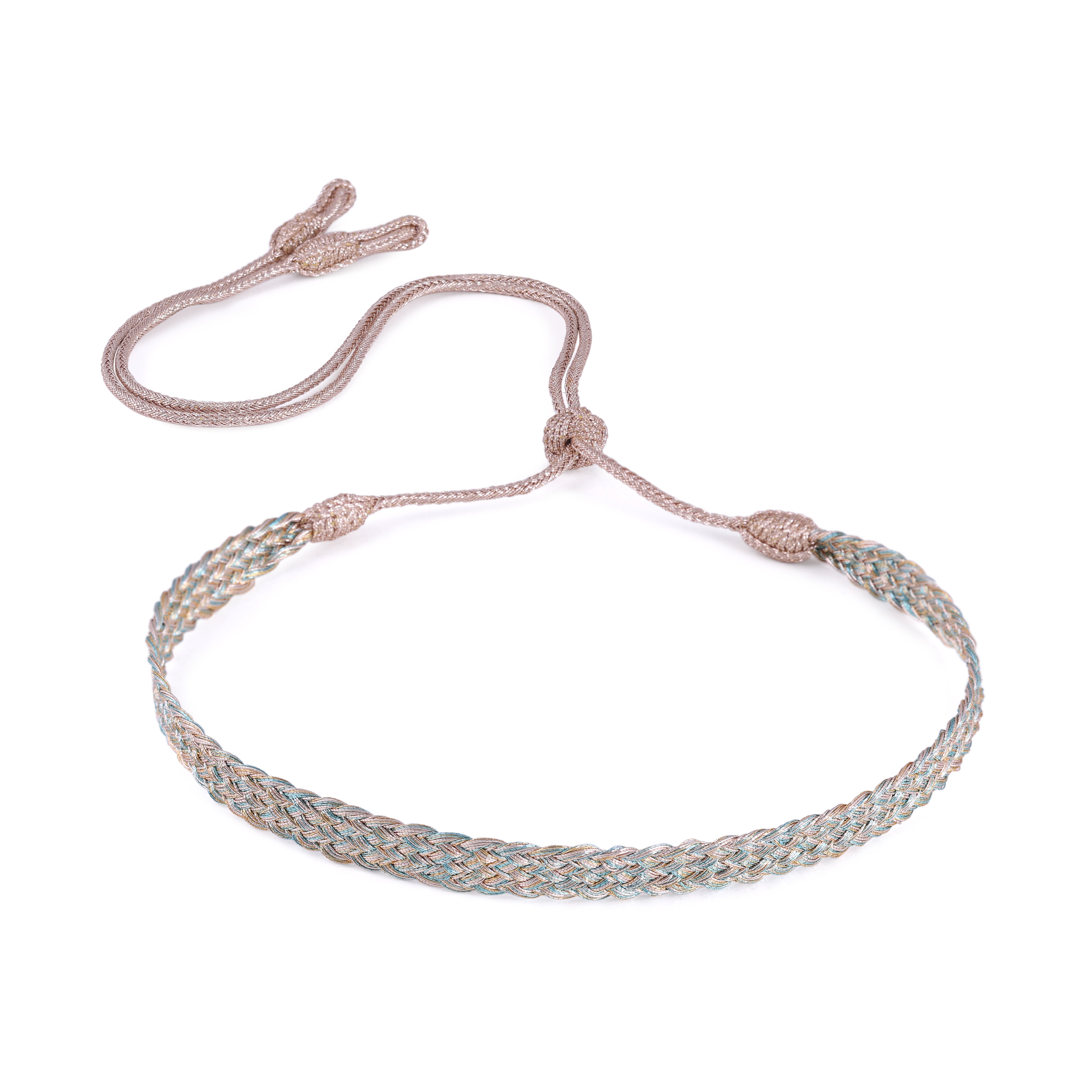 Box nº1 Choker in Rose Gold Amber Cyan