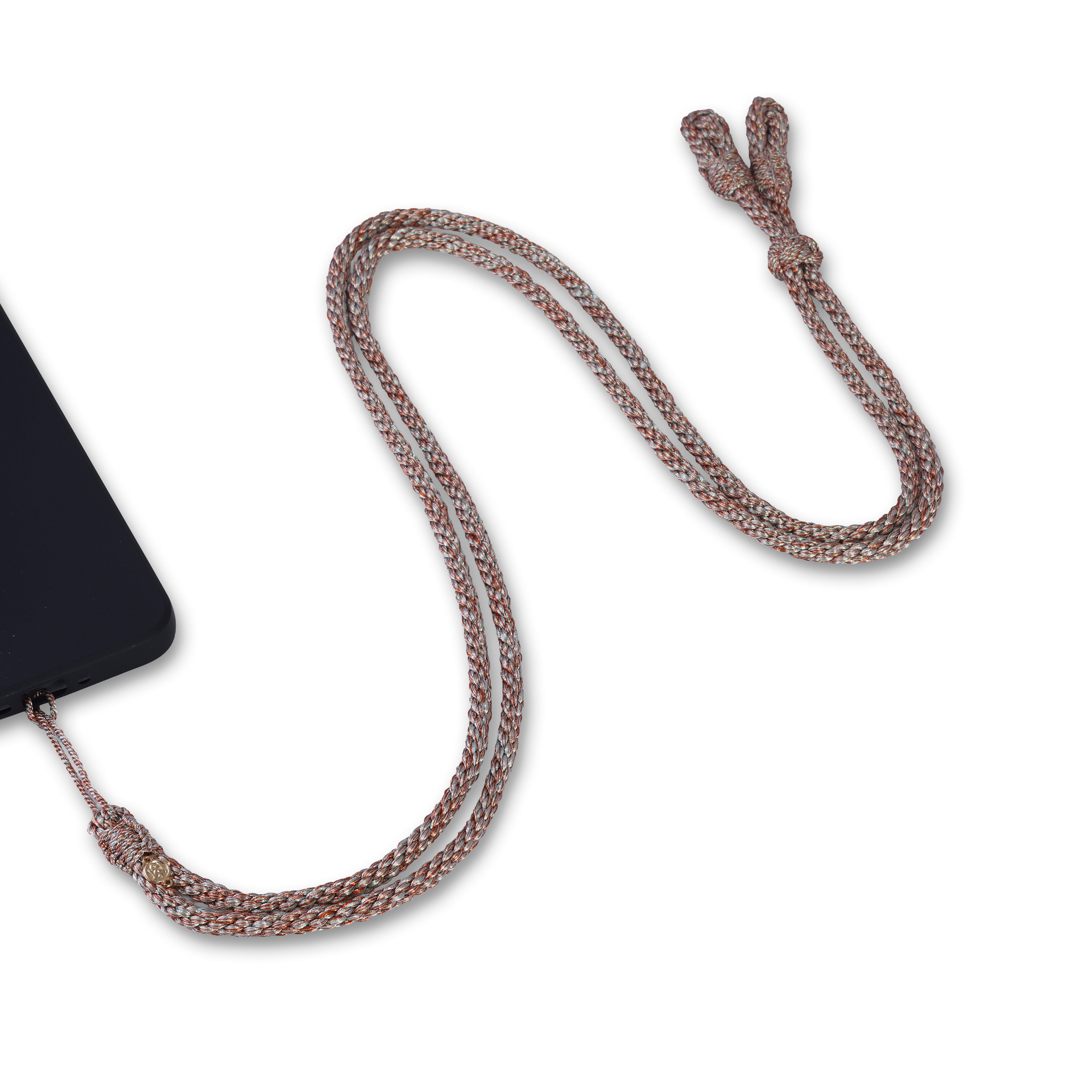 Cordea Phone Strap in Rose Gold Seafoam Toffee