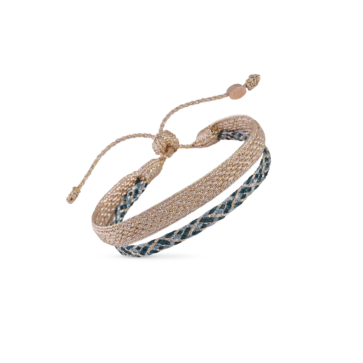 Duo Bracelet Mini Zaya nº2 in Rose Gold Royal Granite + Izy Rose Gold