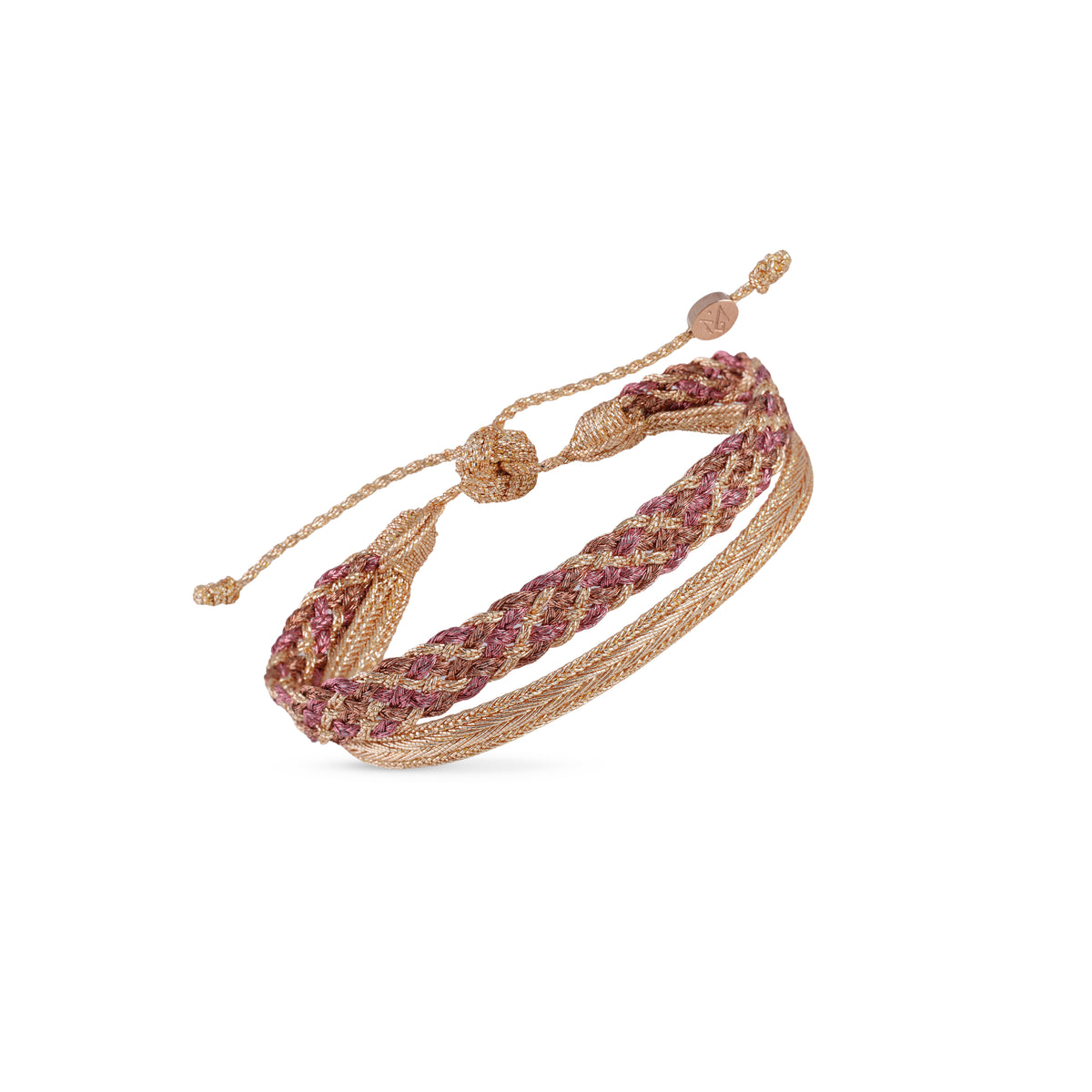 Duo Bracelet Noor nº2 in Peach Muted Terracotta + Mini Arrow Peach