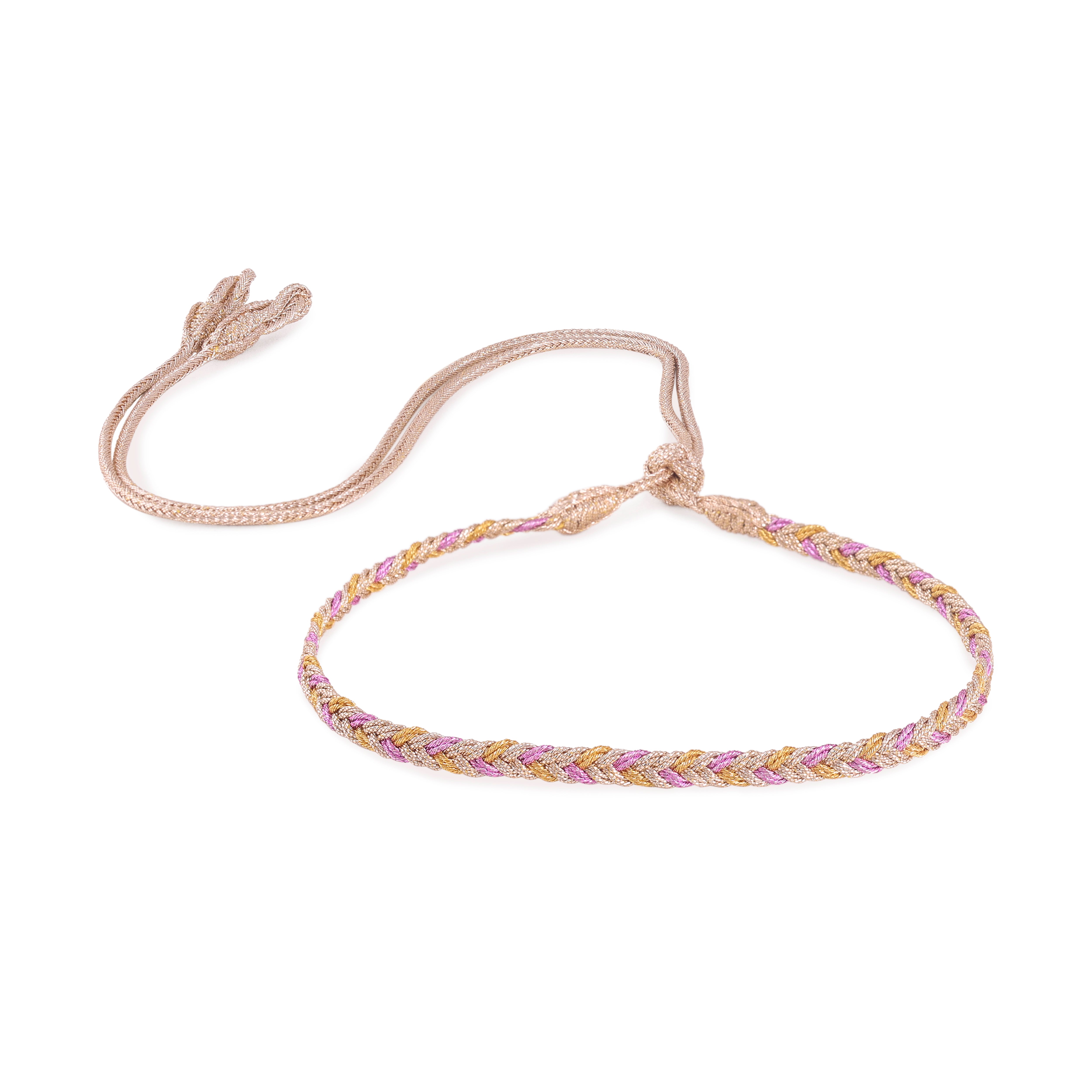Eya nº2 Choker in Rose Gold Amber Hot Pink