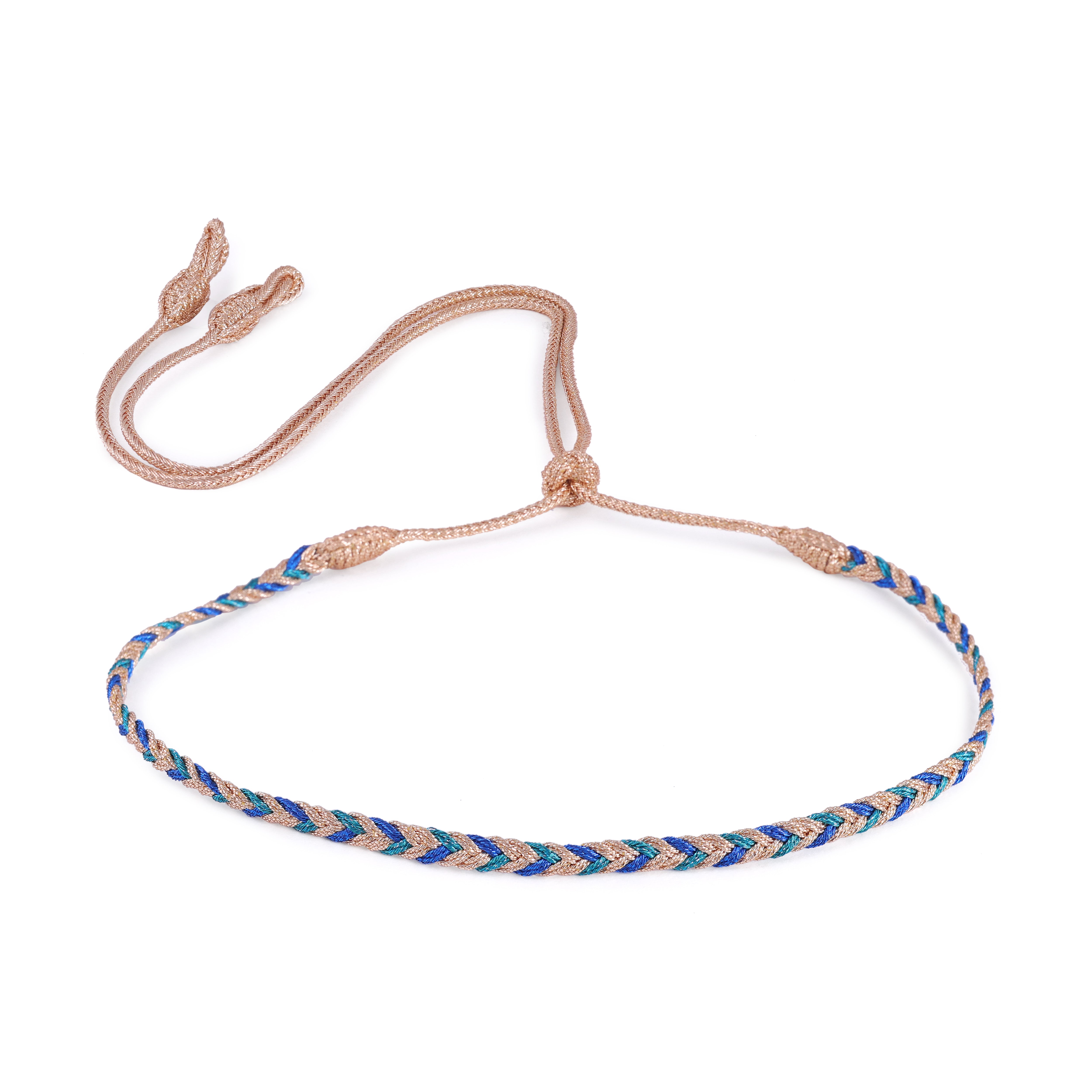 Eya nº2 Choker in Peach Bright Blue