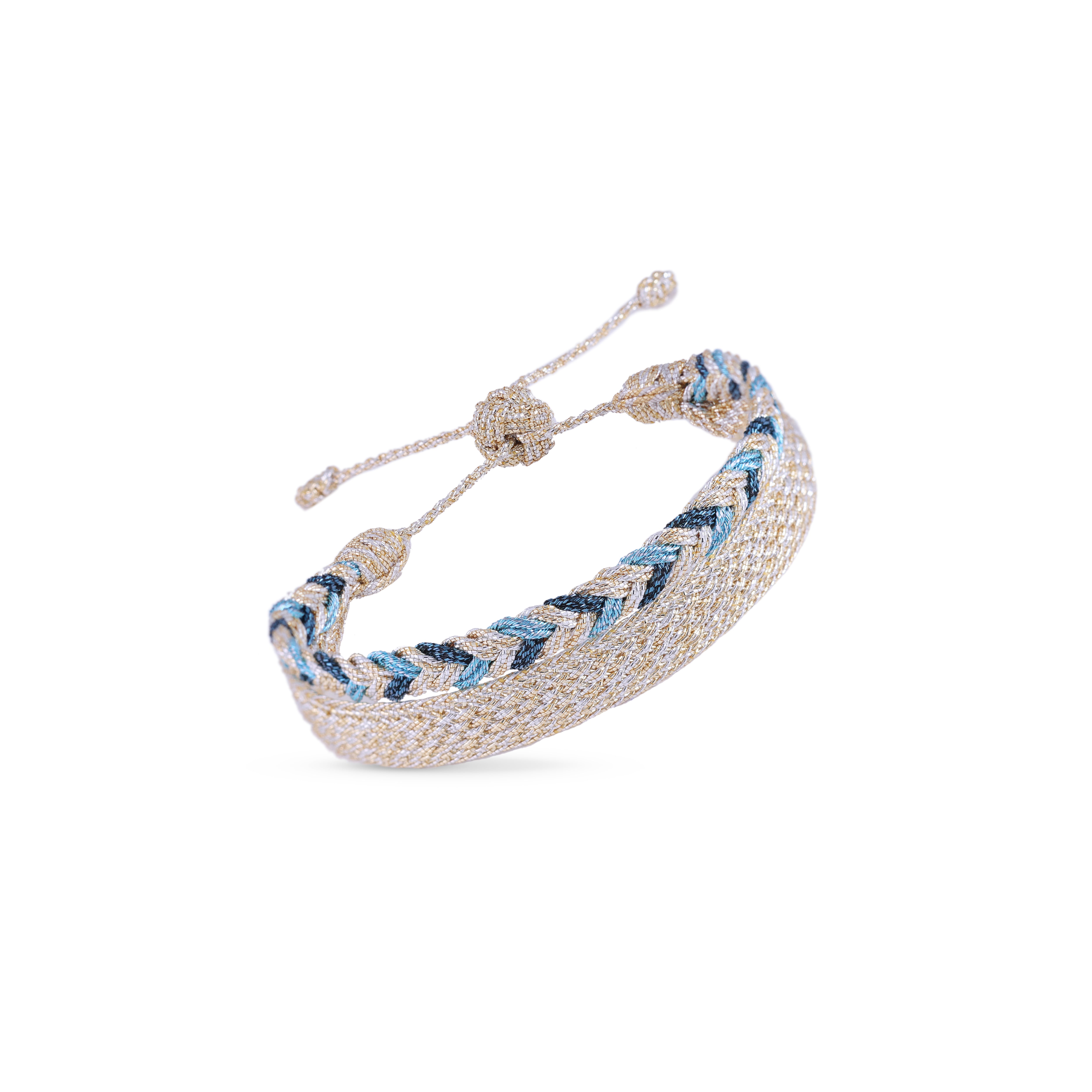 Duo Bracelet Eya nº2 Gold & Silver Arctic Blue + Izy Gold & Silver