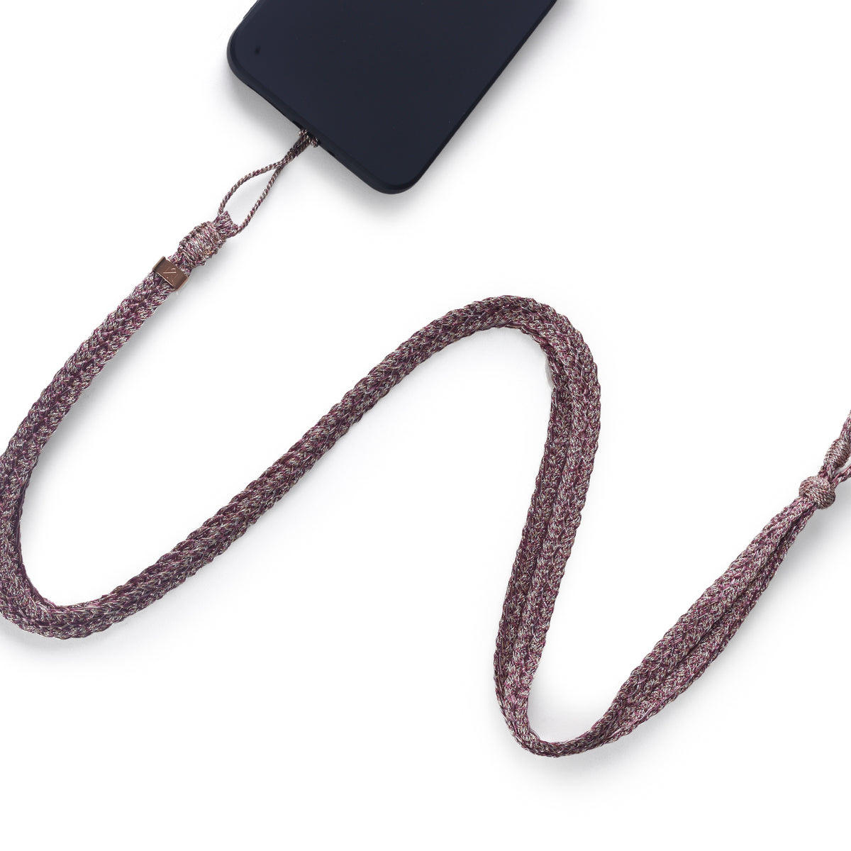 Flat Braided Phone Strap in Gold & Silver Berrywood