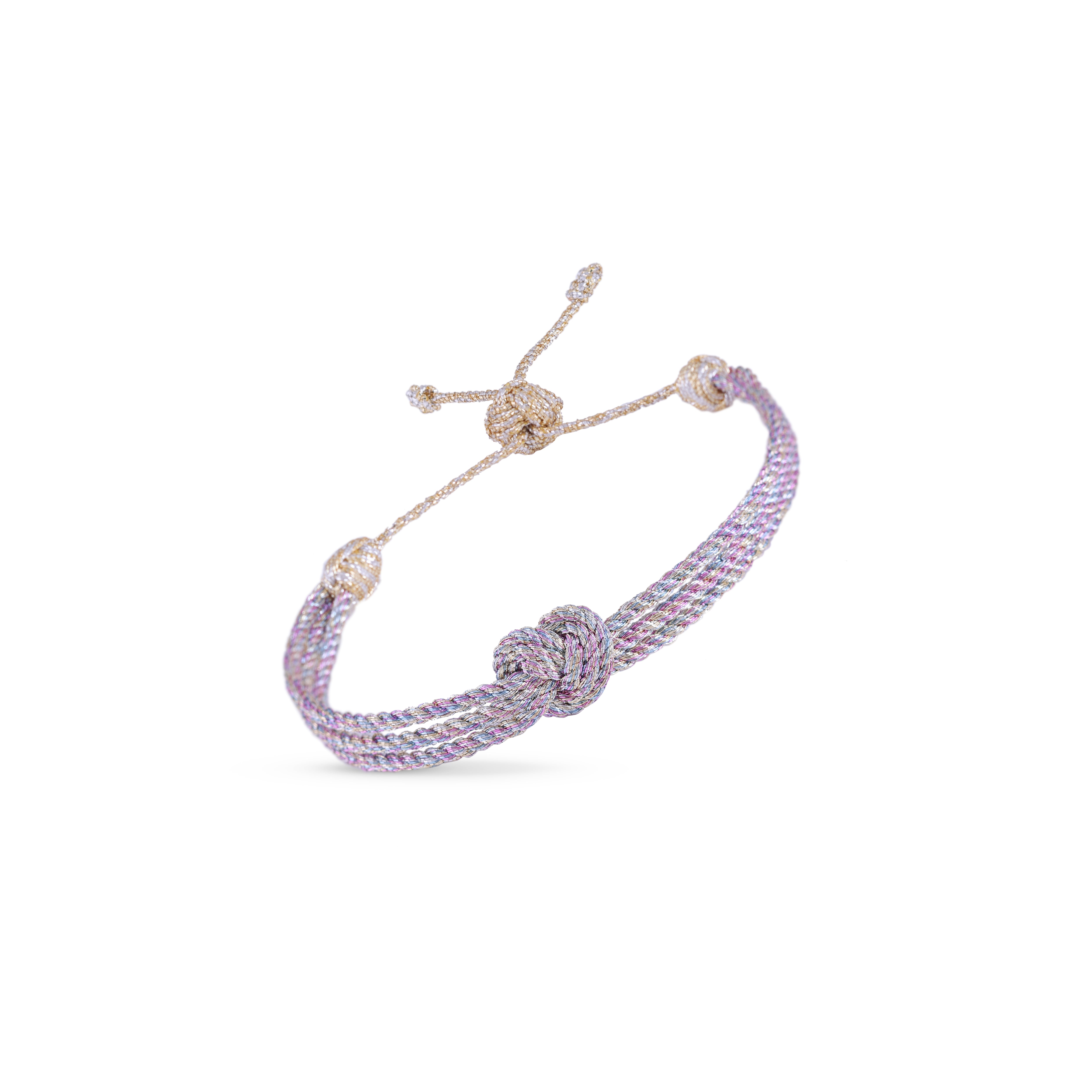 Heart nº1 Bracelet in Gold & Silver Pink Powder Blue