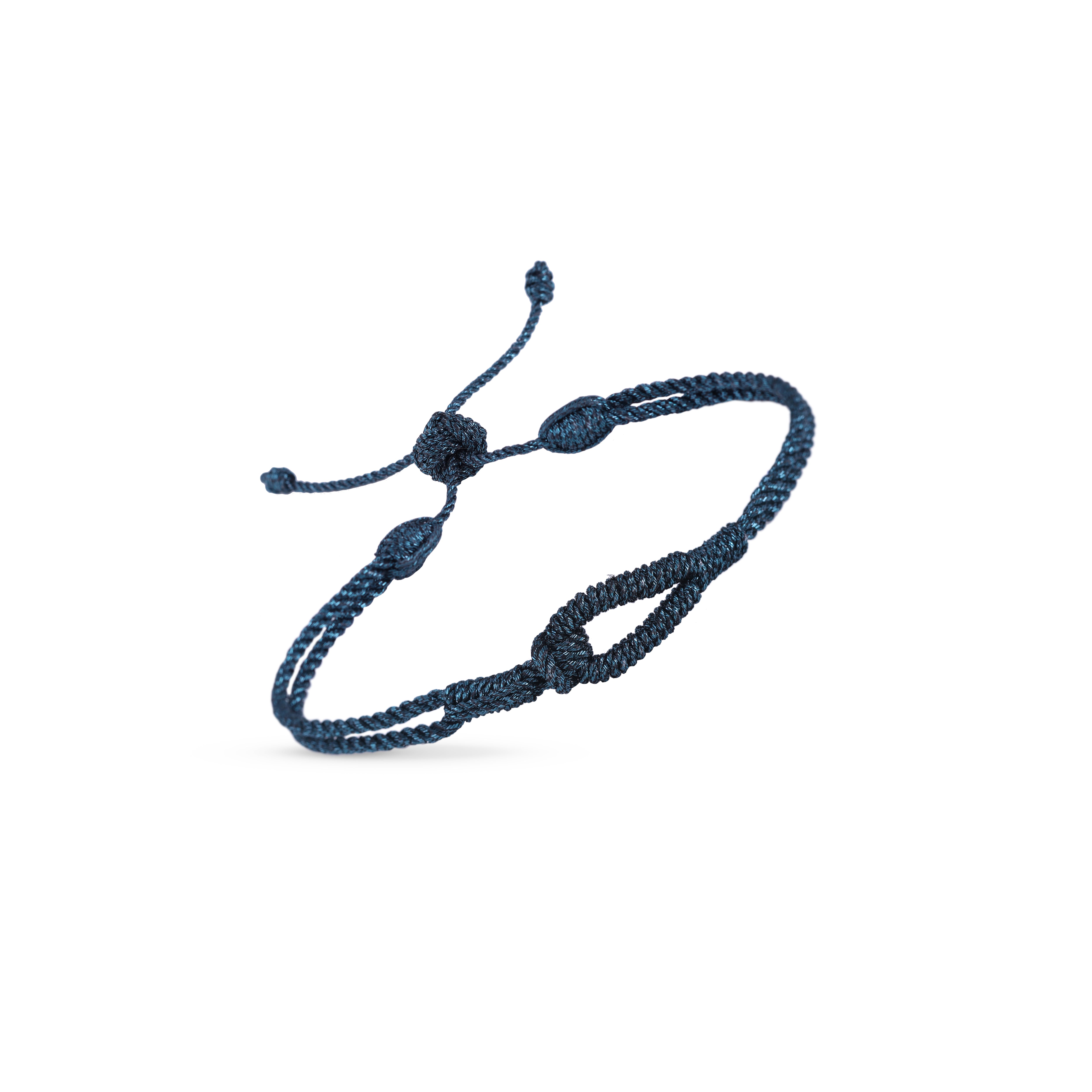 Hook Bracelet in Petrol Blue - Men