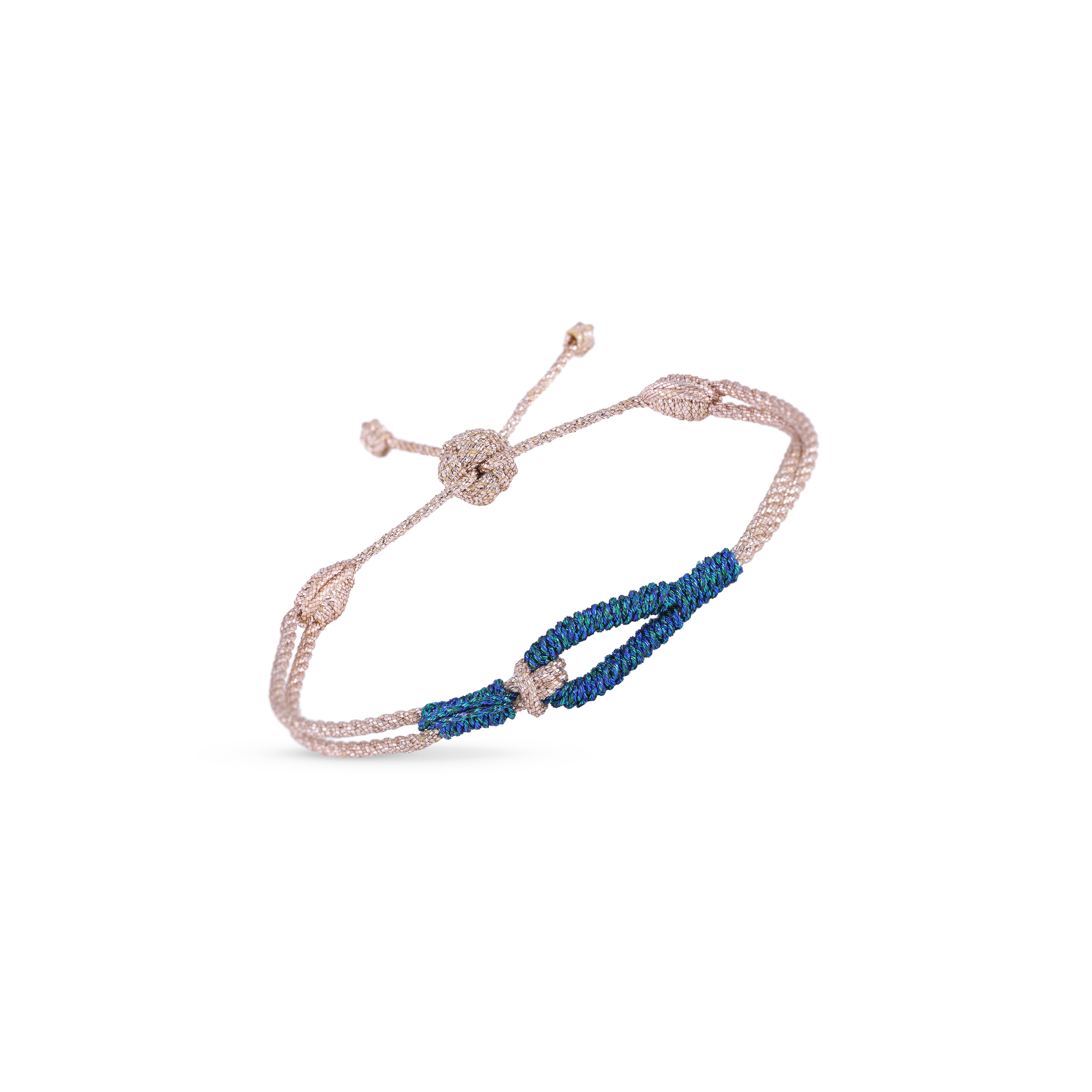 Hook nº2 Bracelet in Rose Gold Jade Lapis