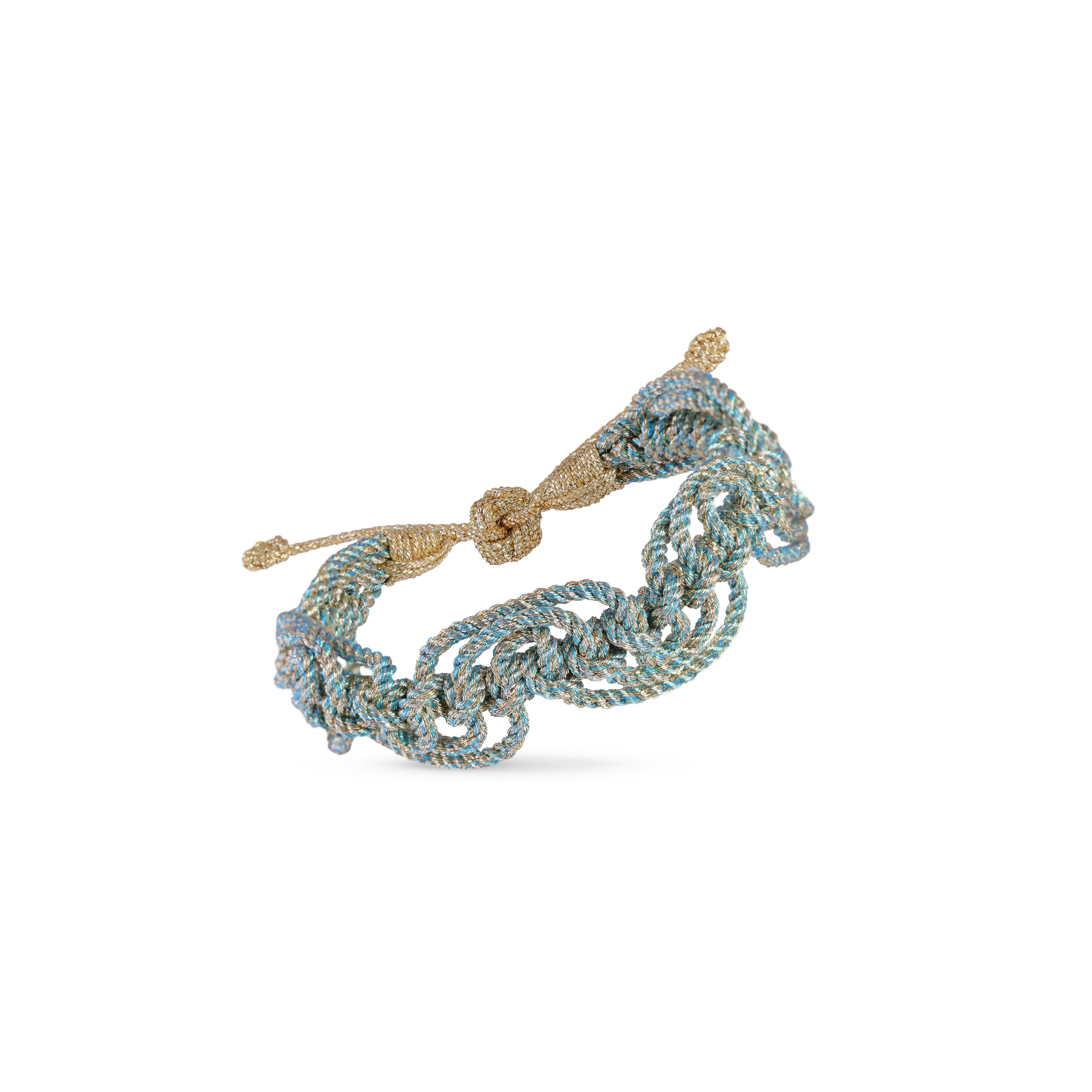 Isina nº1 Bracelet in Gold Azure Champagne