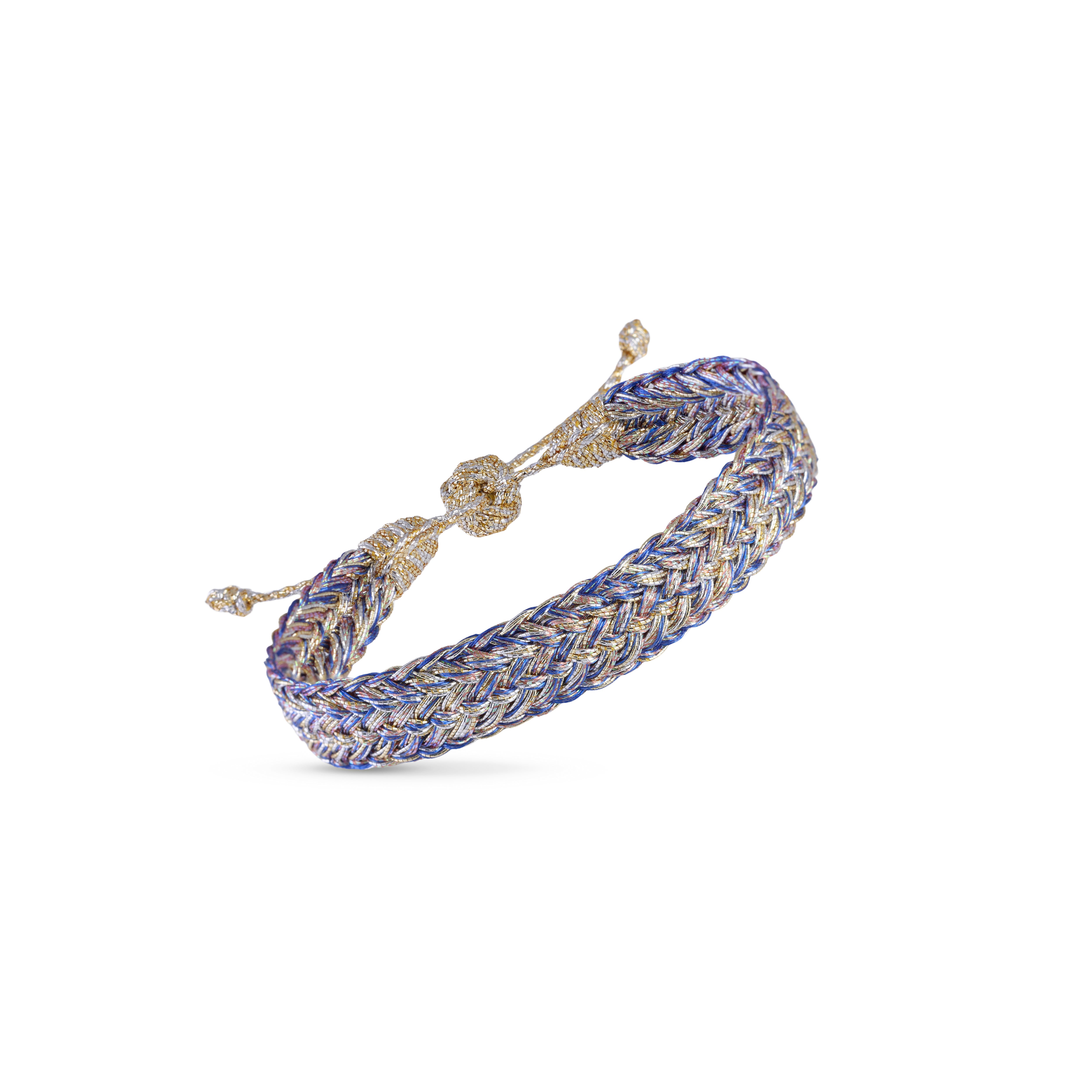 Irhi nº1 bracelet in Gold & Silver Shimmering Indigo