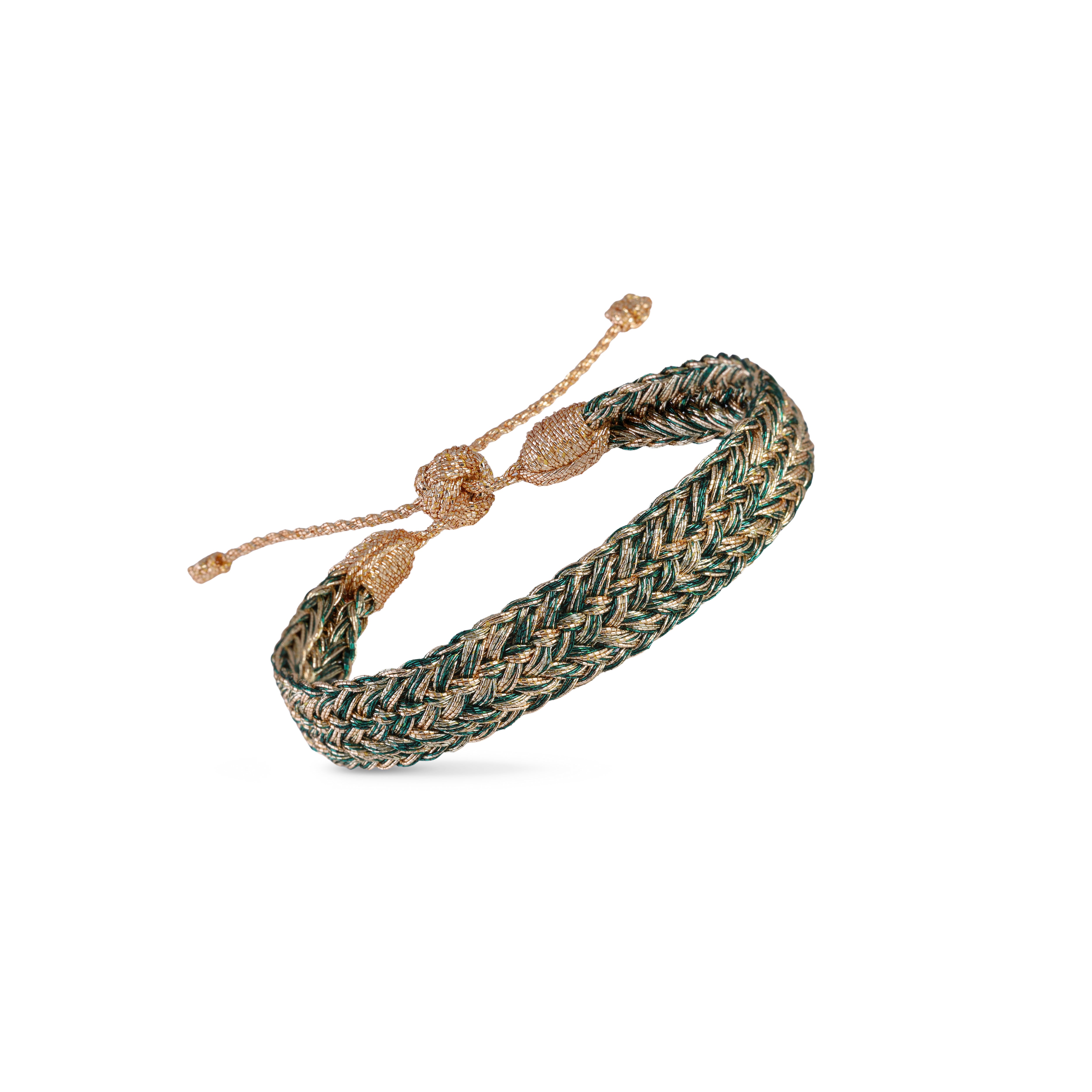 Irhi nº1 Bracelet in Peach Hunter Green