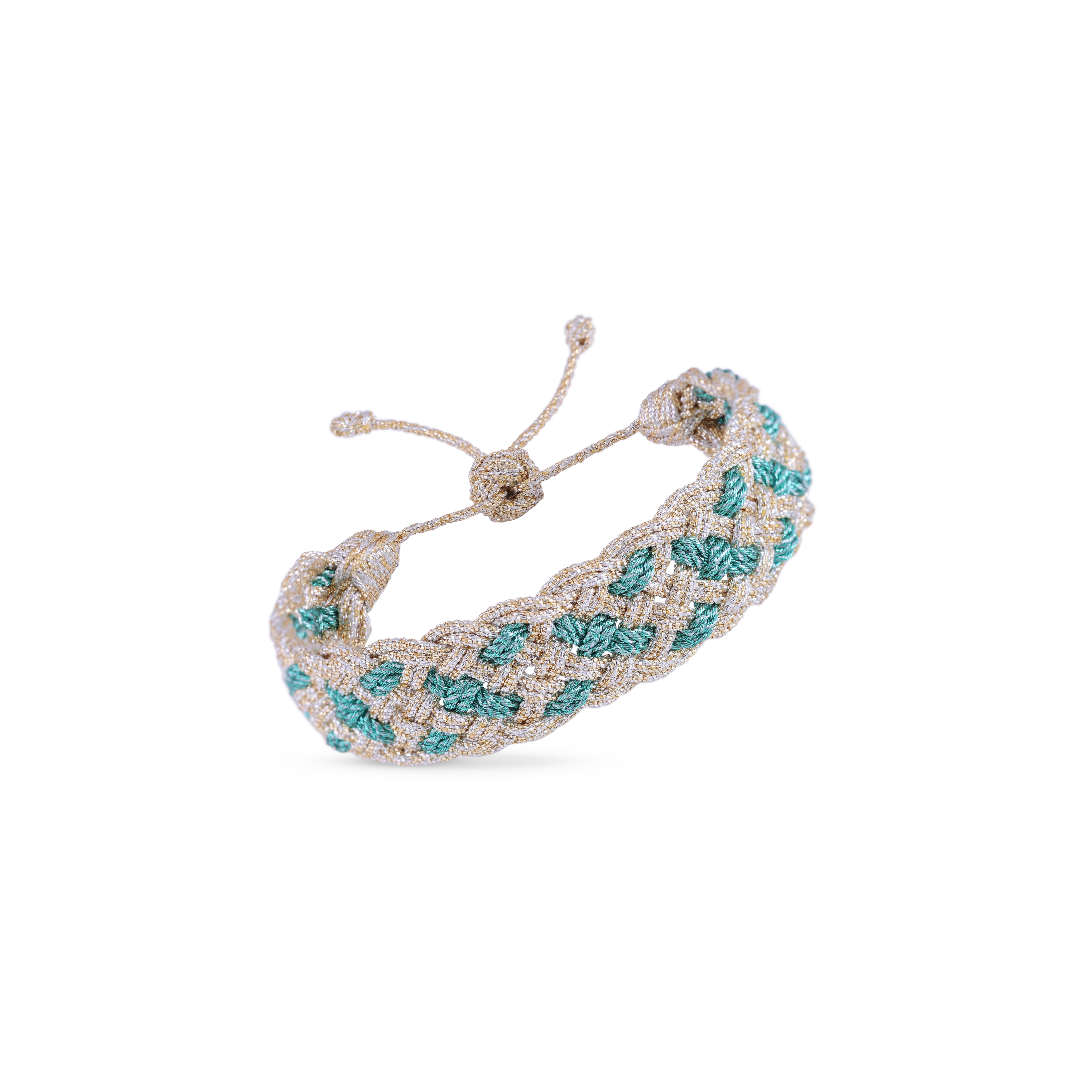 Izem nº2 Bracelet in Gold & Silver Geranium