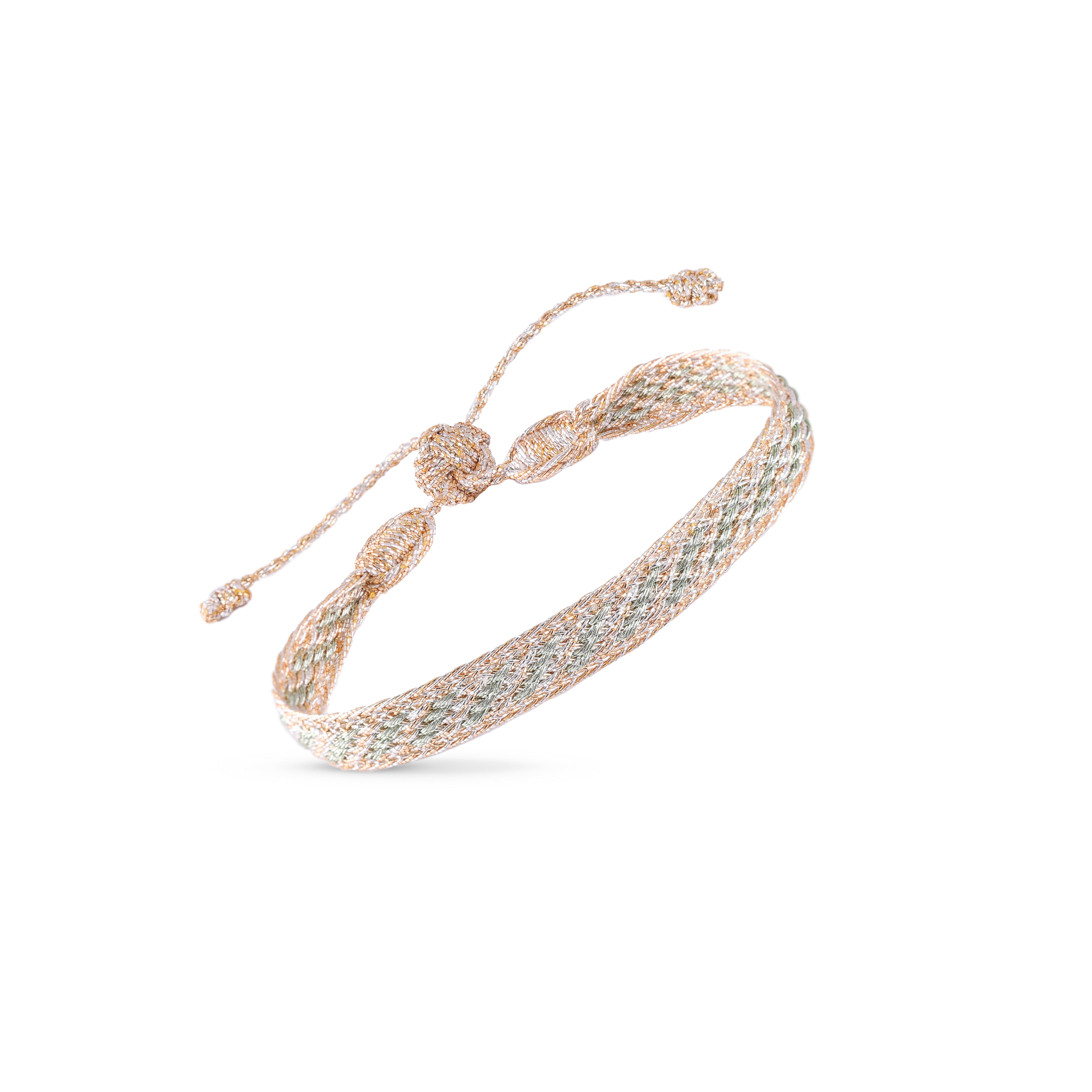 Izy nº2 Bracelet in Gold & Silver Almond