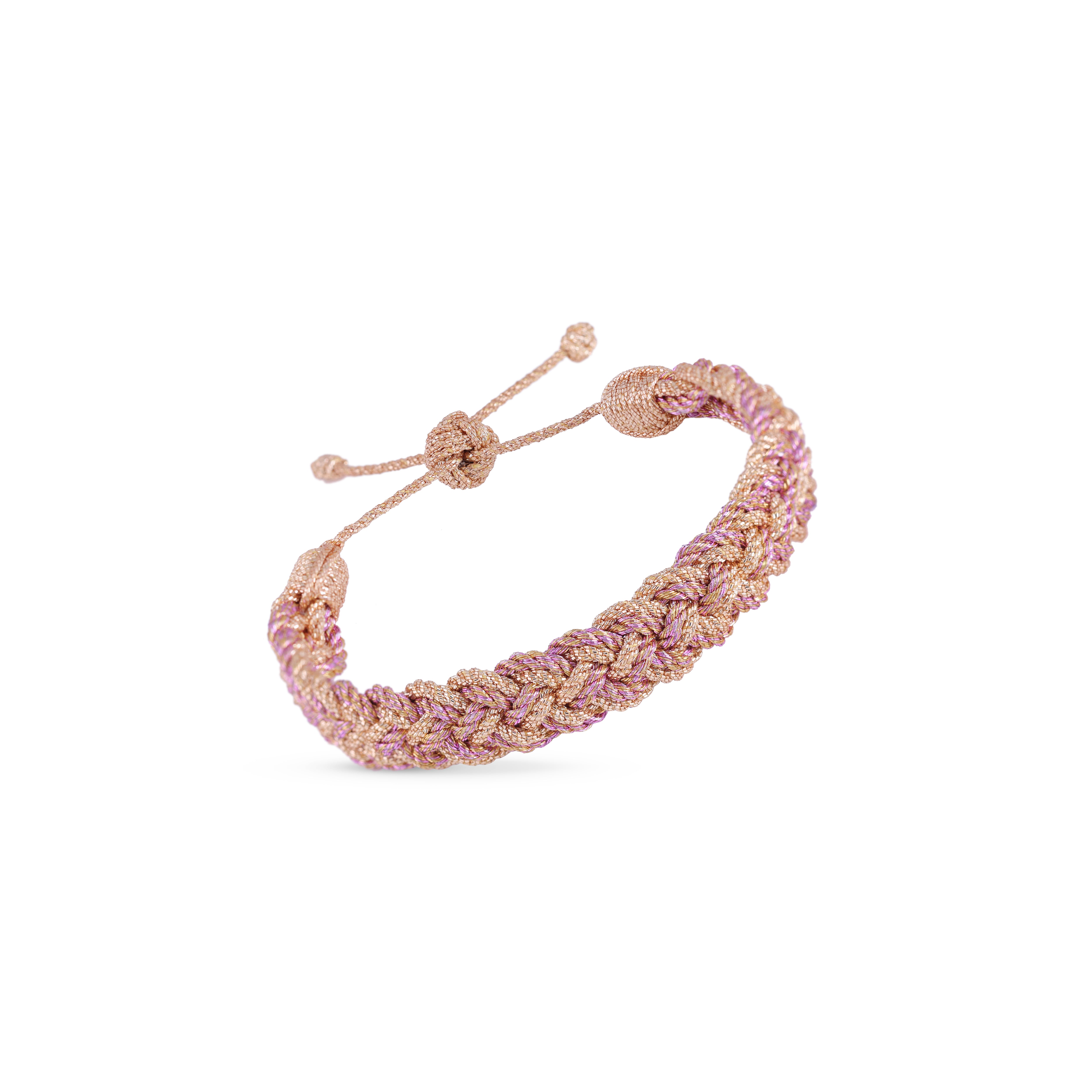 Kahena nº2 Bracelet in Peach Amber Hot Pink