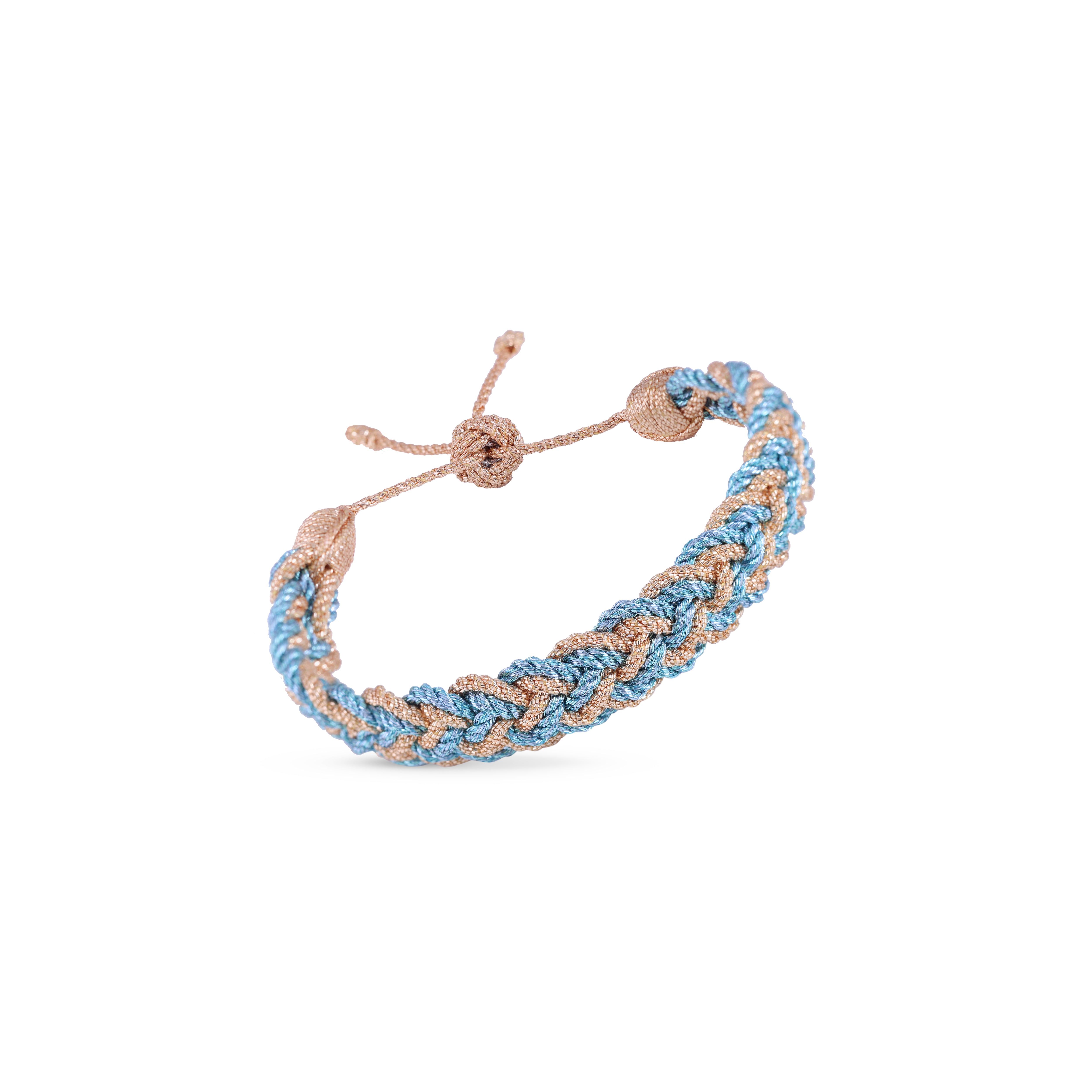 Kahena nº2 Bracelet in Peach Cyan Blue