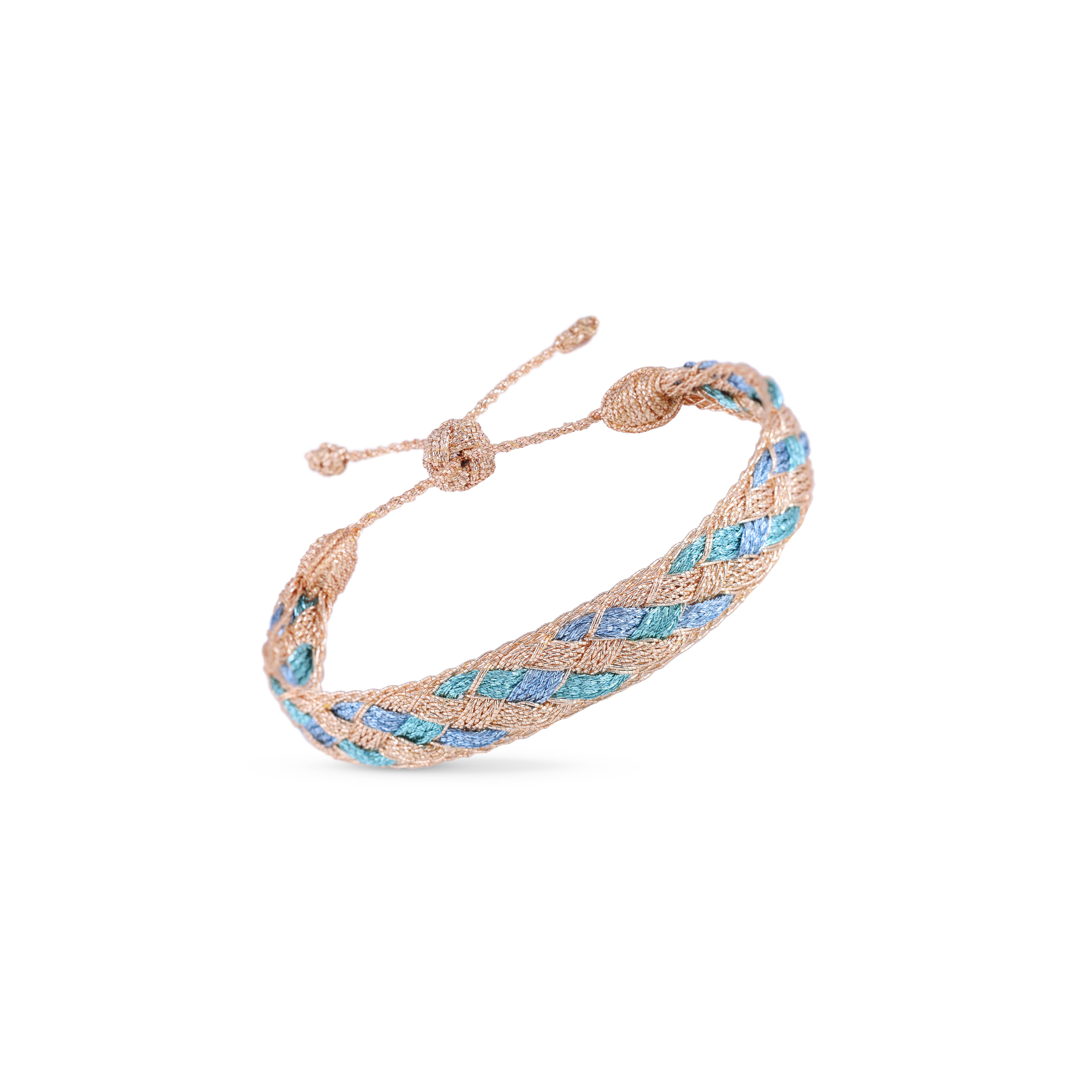 Kalya nº2 Bracelet in Peach Cyan Blue