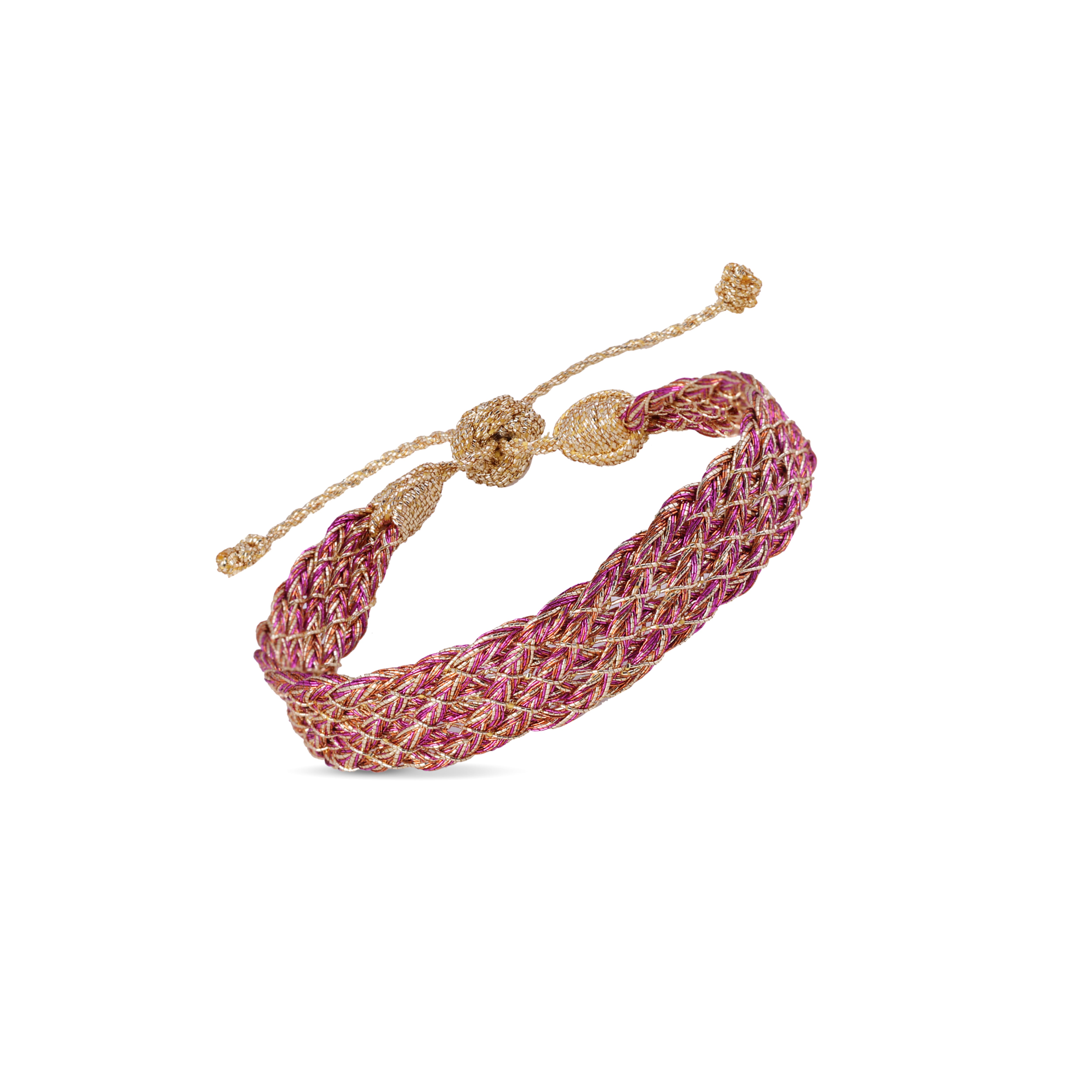 Lines n°1 bracelet in Gold Hot Pink