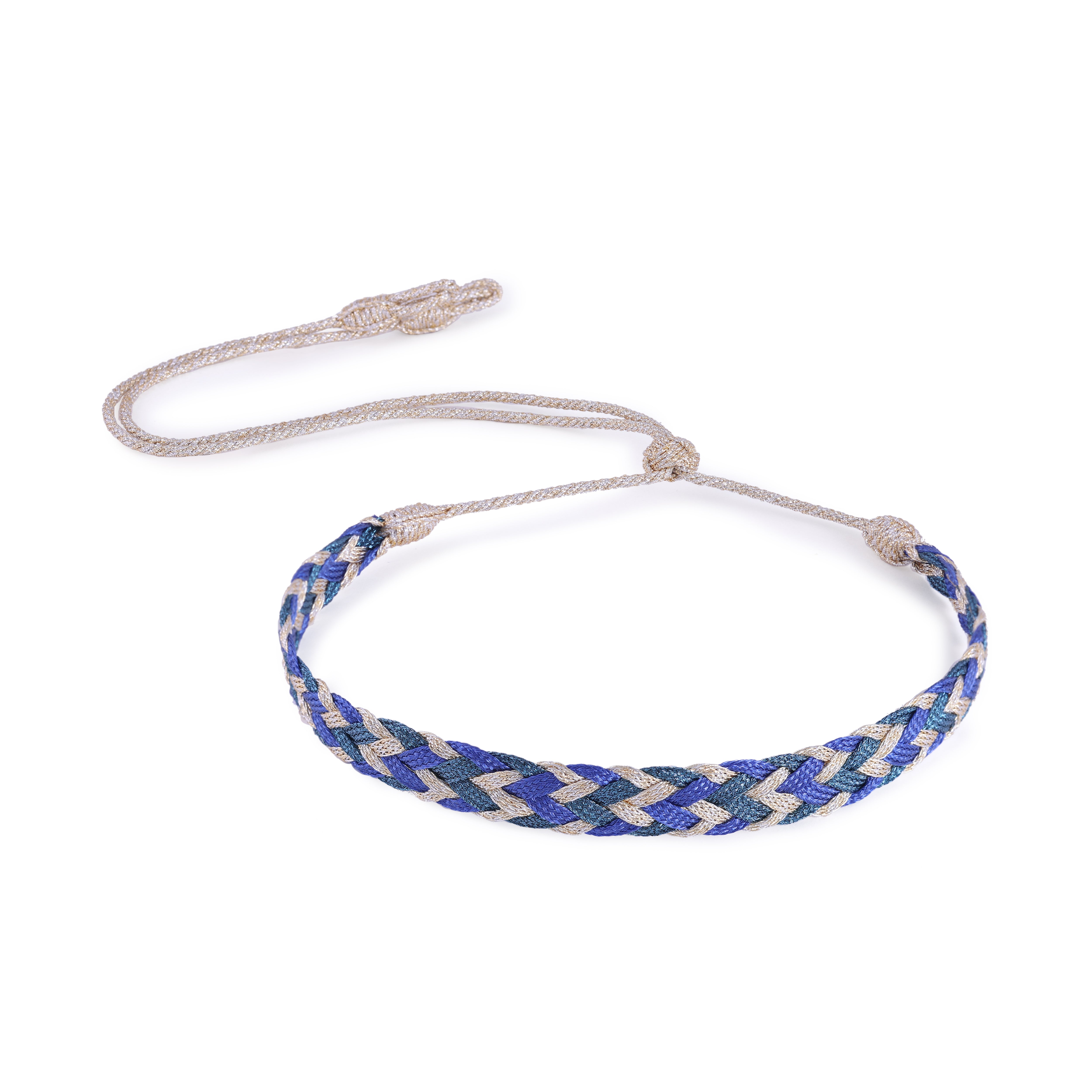 Lira nº2 Choker in Gold & Silver Indigo
