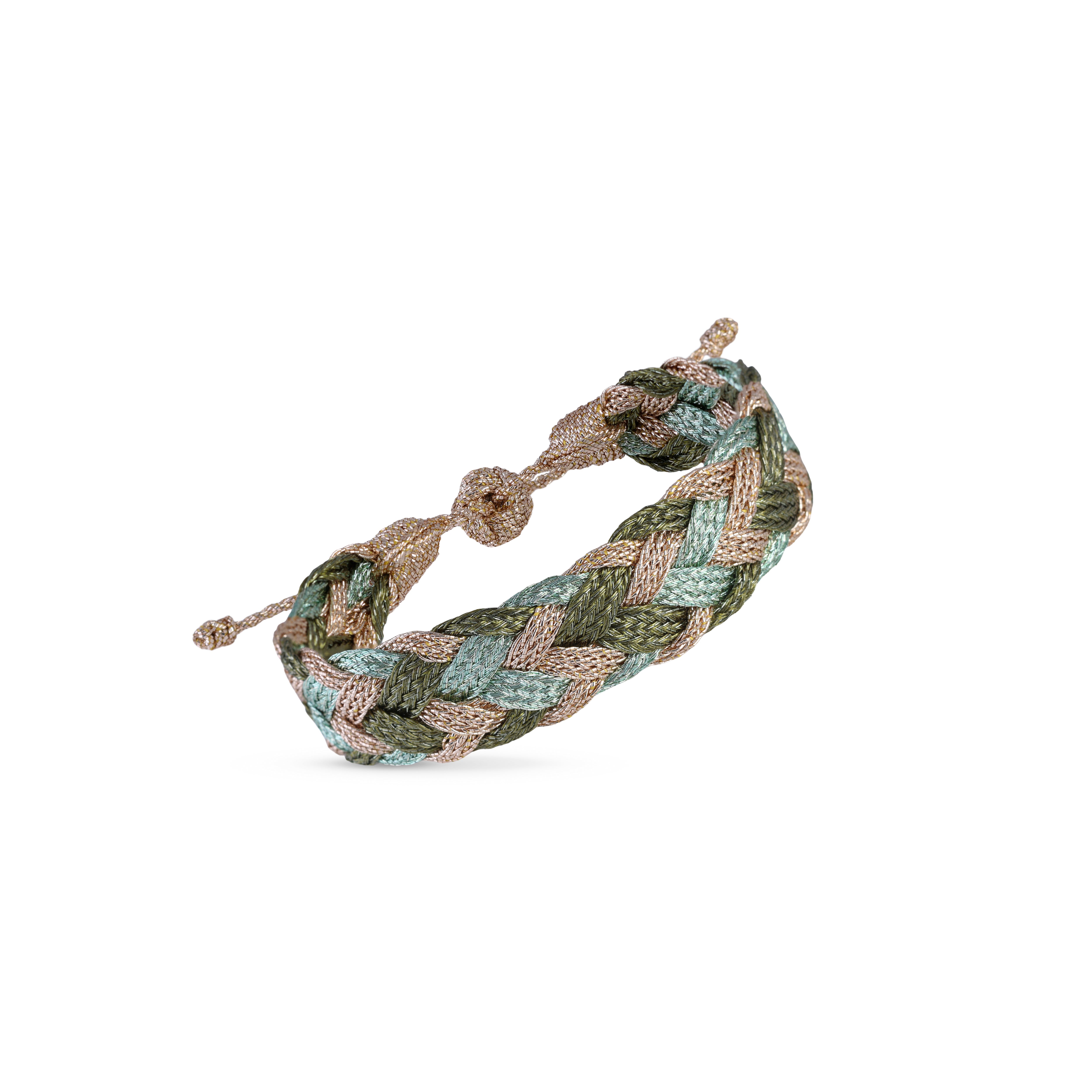 Lira nº2 Bracelet in Rose Gold Olive Sage