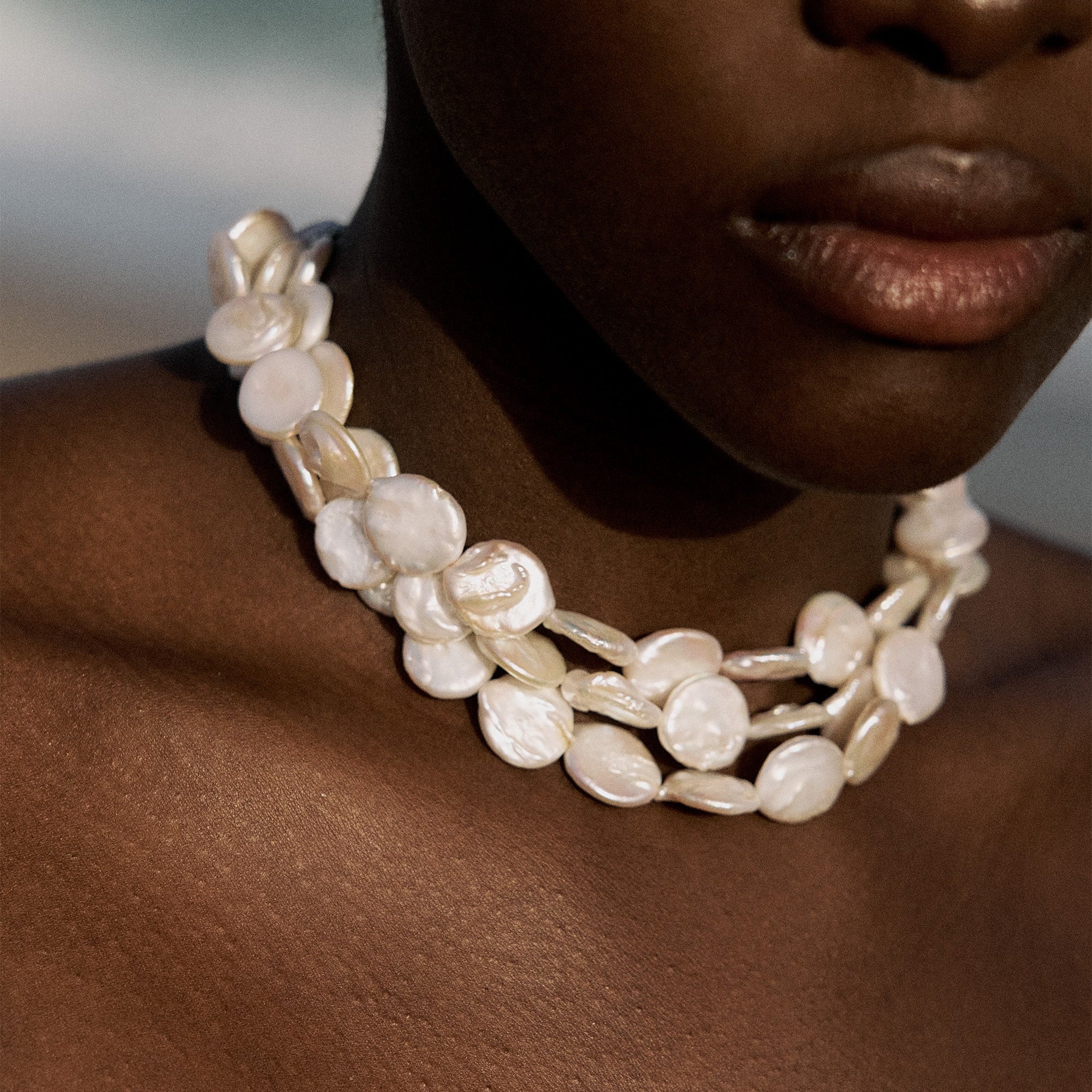 Maxi Sirena Necklace in Silver Baby Lavender